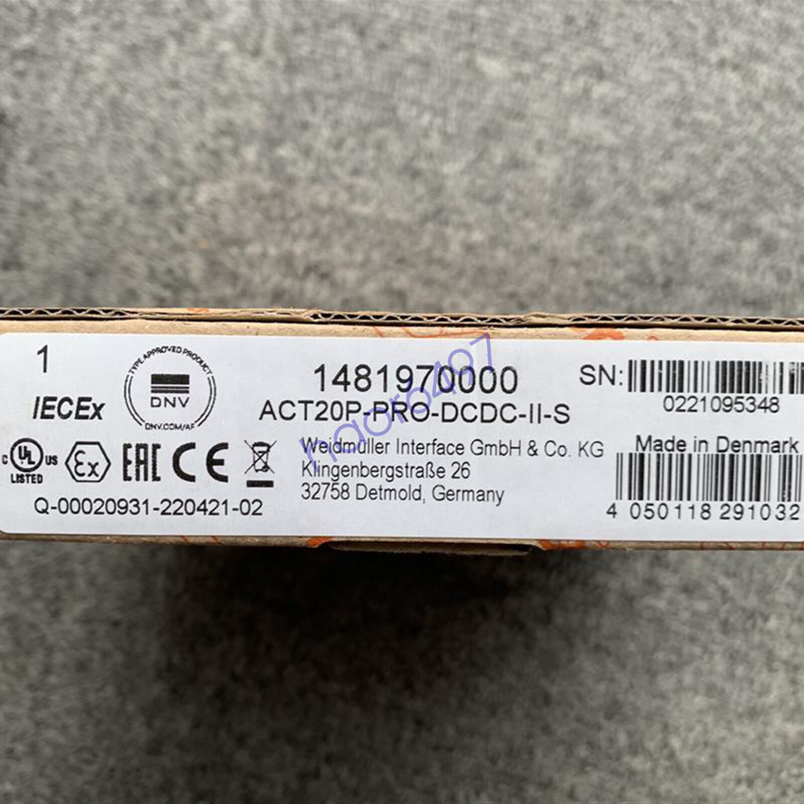 1PCS New Weidmuller signal isolator 1481970000 ACT20P-PRO-DCDC-II-S In Box#QW