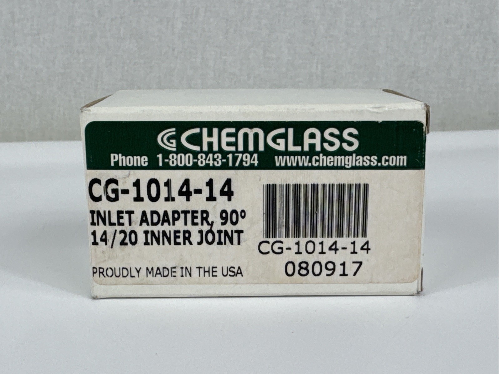 4x Chemglass CG-1014-14 Inlet Adapter 90 – 14/20 Inner Joint
