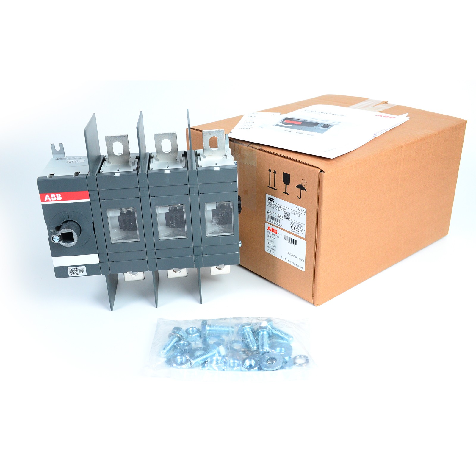 OT400U03 Switch Disconnector 400A 3 Pole Load Break Switch Disconnect