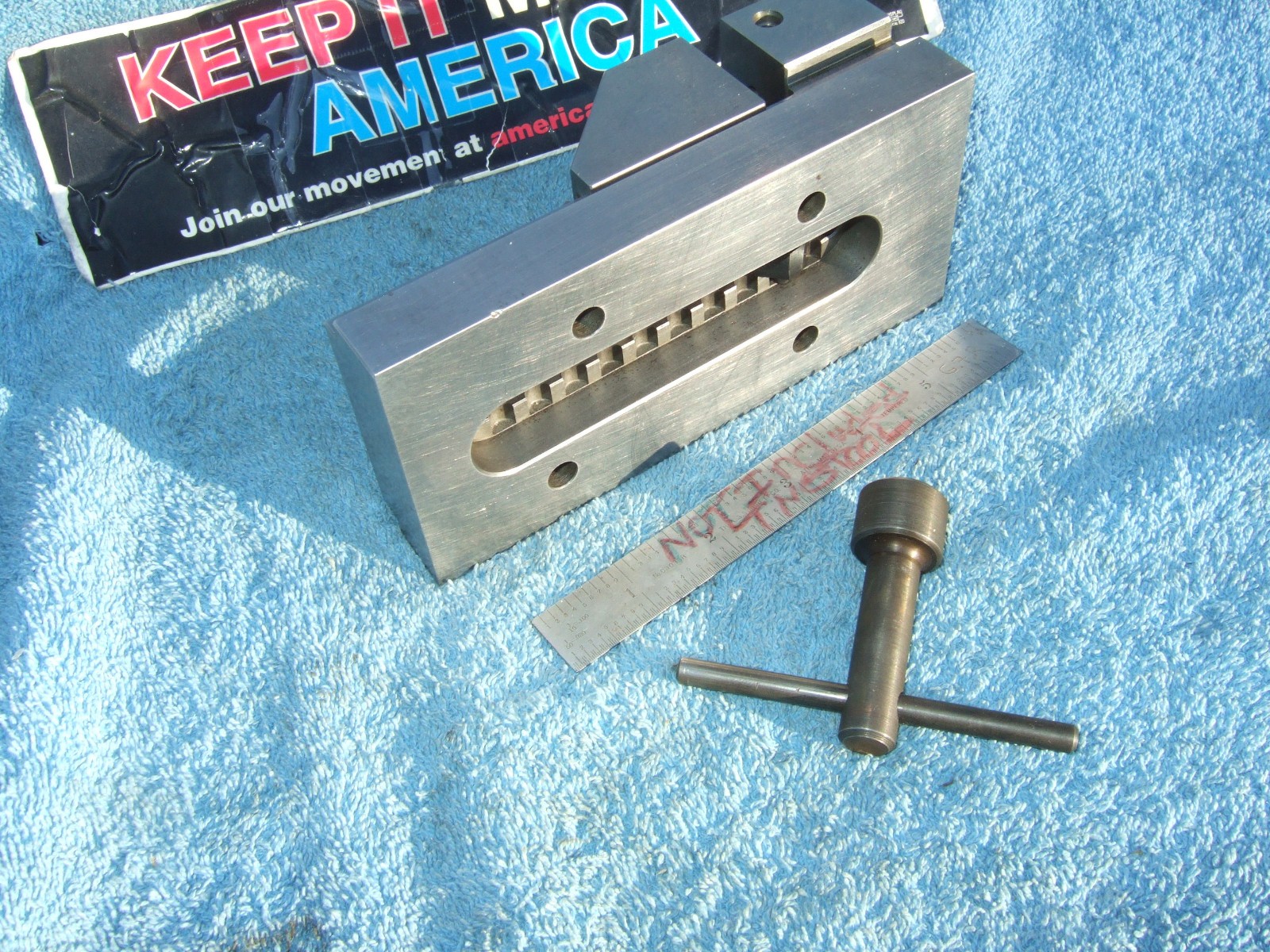 HERMANN SCHMIDT USED V0-4 GRIND VISE W/WRENCH TOOLMAKER MACHINIST INSPECTION #K