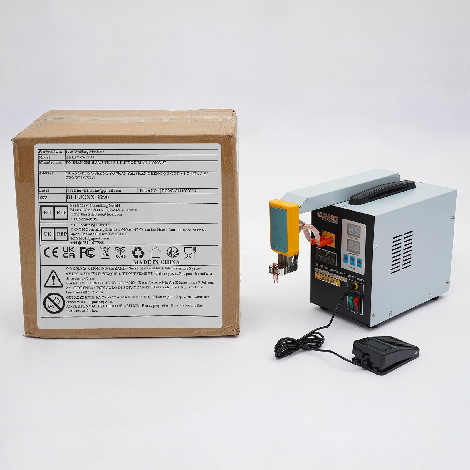 Battery Welding Machine Electric Handheld Pulse Spot Welder 50-900A 3.6KW 110V