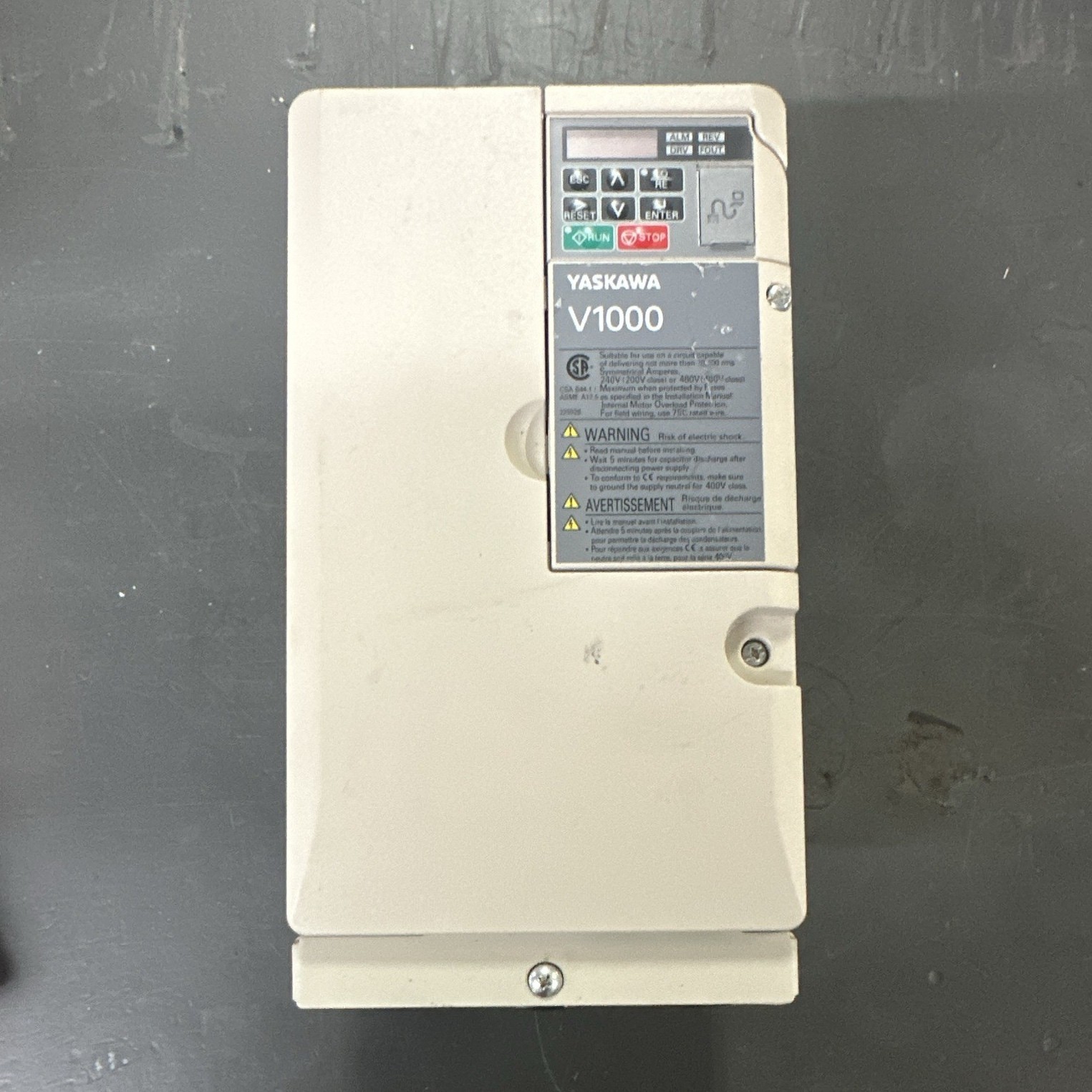 Yaskawa V1000 VFD CIMR-VU2A0040FAA 200-240V 3-Phase IP20 10HP