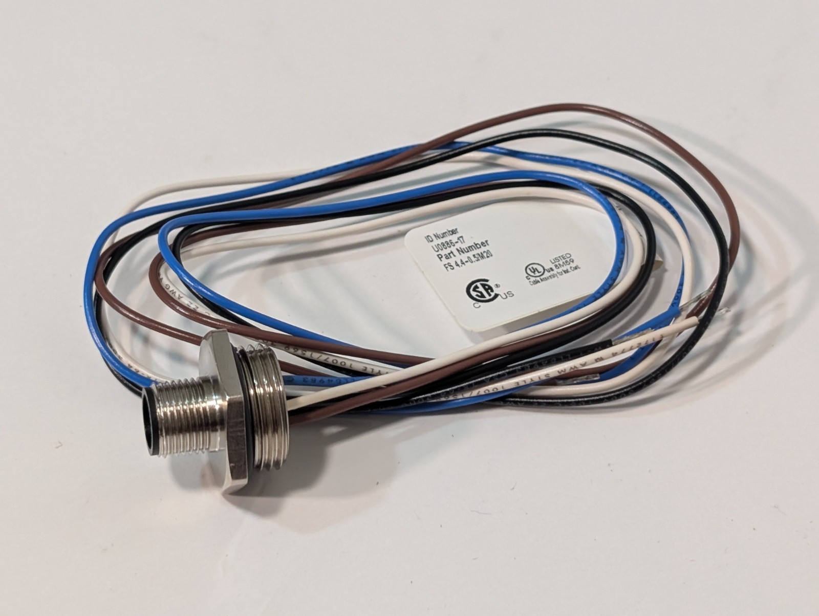 Turck FS 4.4-0.5/M20 Euro-Fast Industrial Connector, 250V, 4A Max, U0886-17