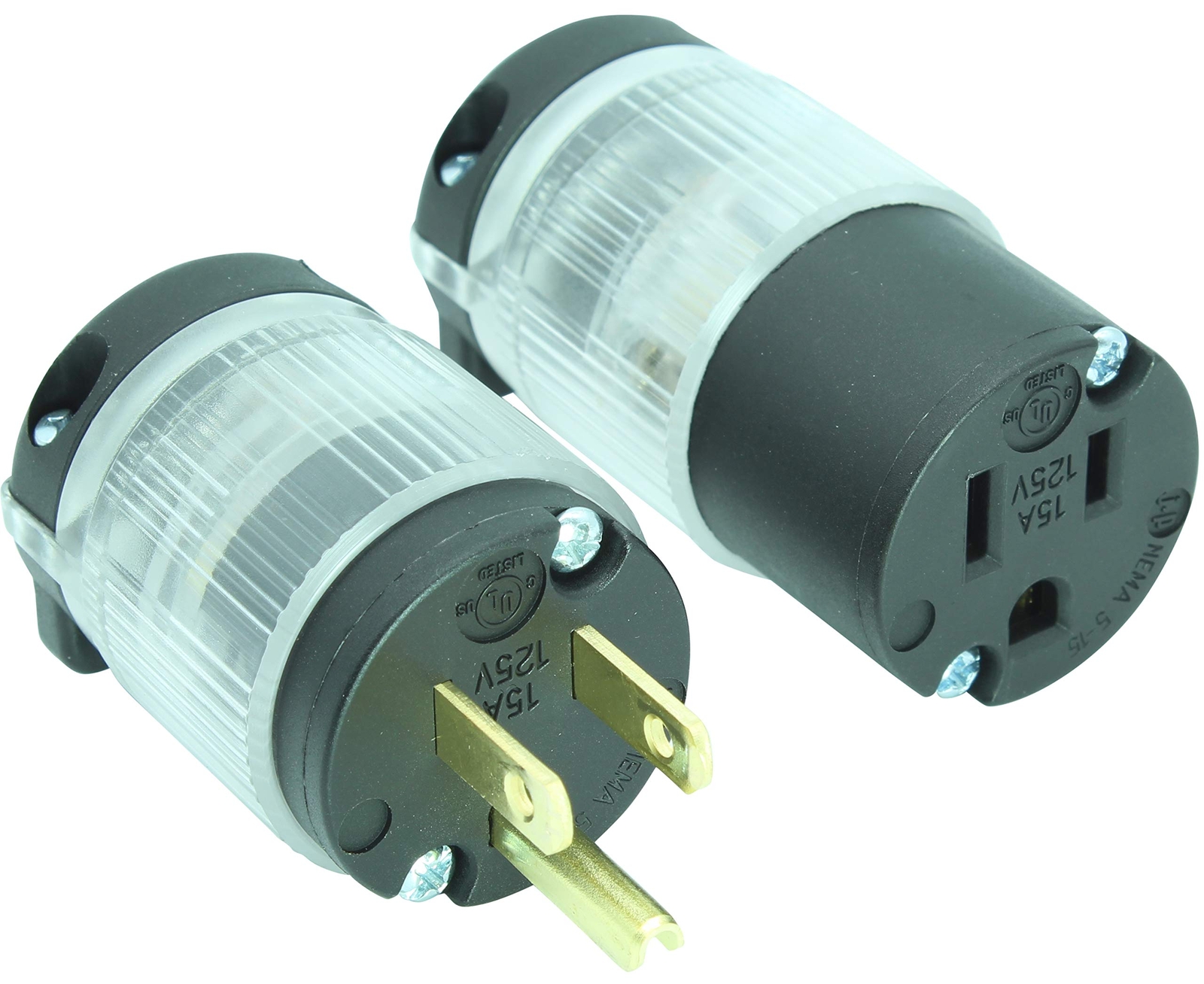 Journeyman-Pro 515PC LIT Lighted Plug & Connector Set 15 Amp 120-125 Volt NEM…