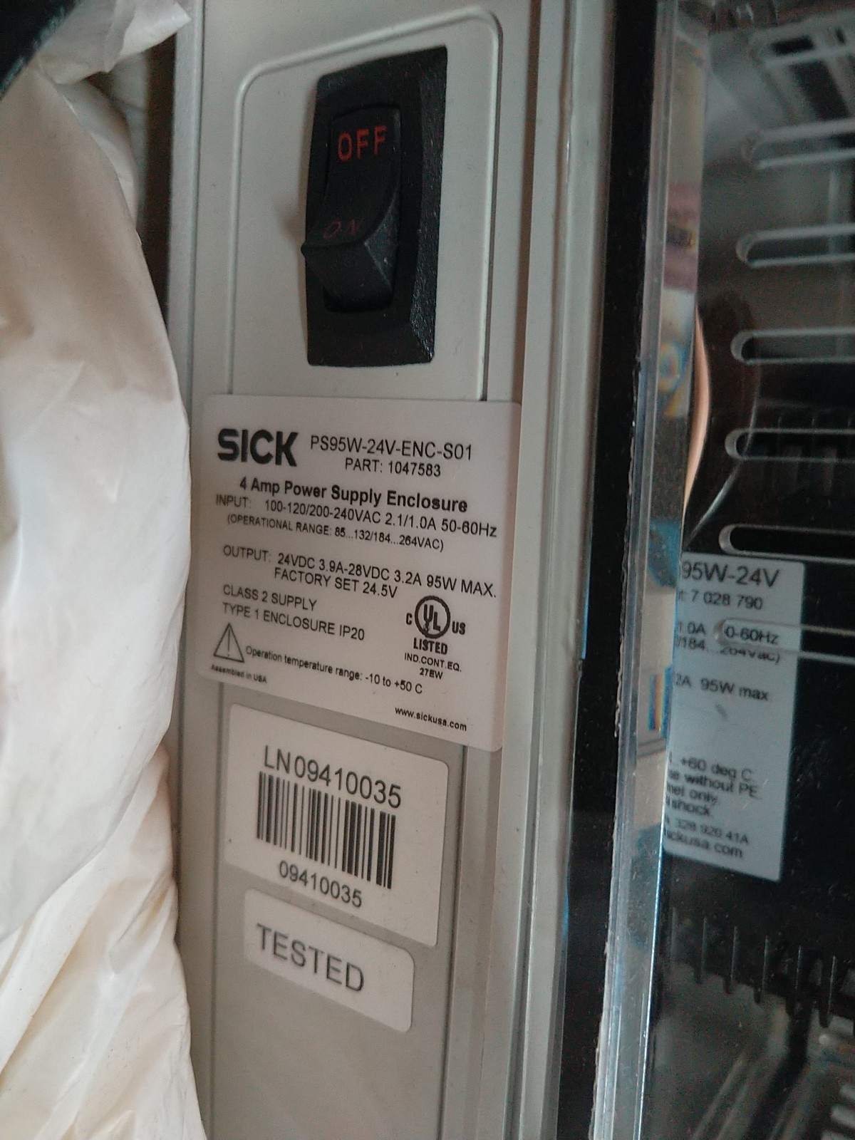 SICK PS95W-24V-ENC-S01 NEW