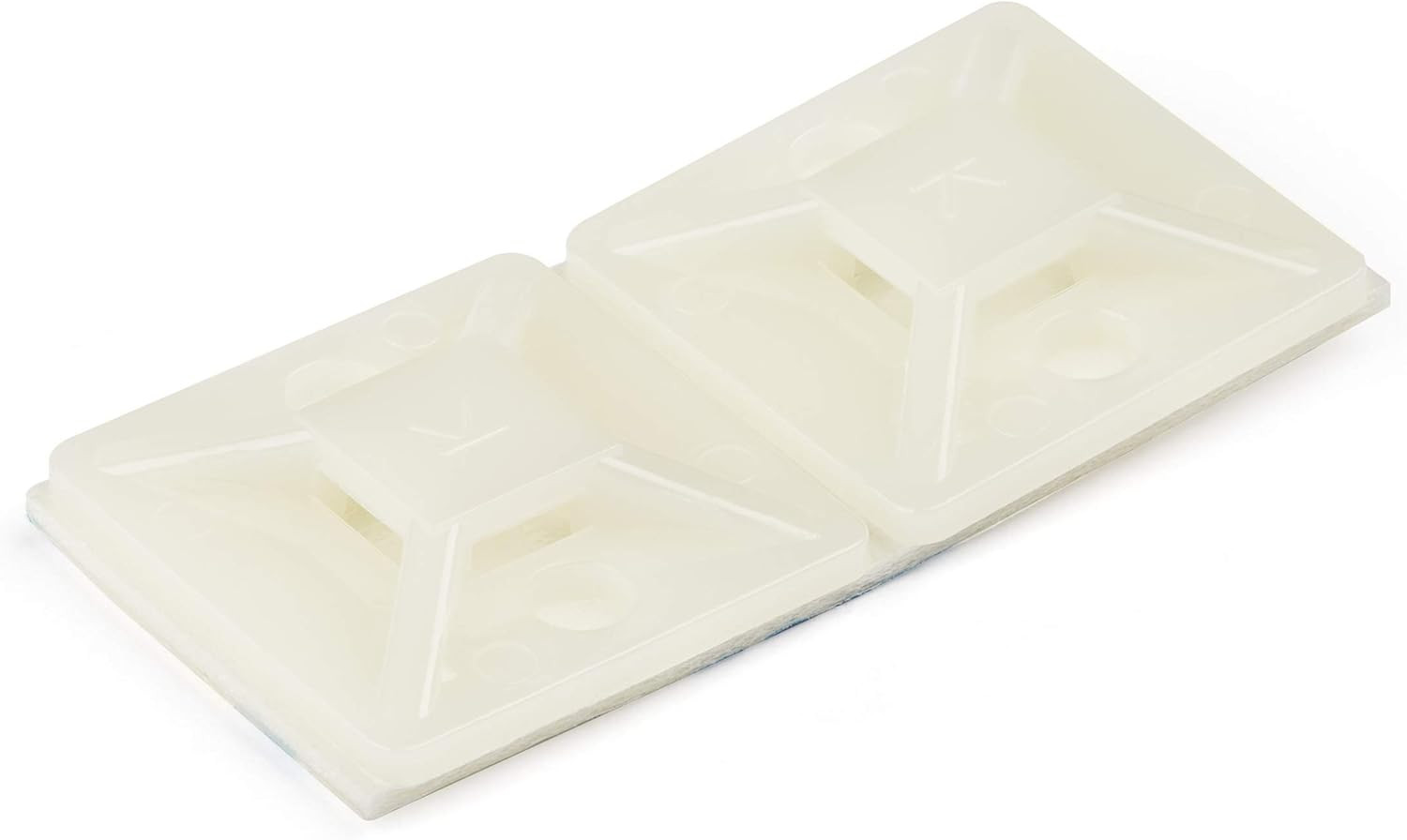 100 Pack Cable Tie Mounts with Adhesive Tape for 0.18 In. (4.6 Mm) Wide Ties – N