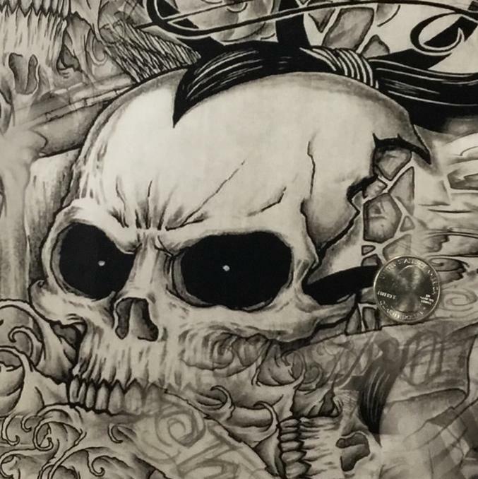 Hydrographic film Skulls of Shame hydro dipping 7′ x 20″ hydro dip