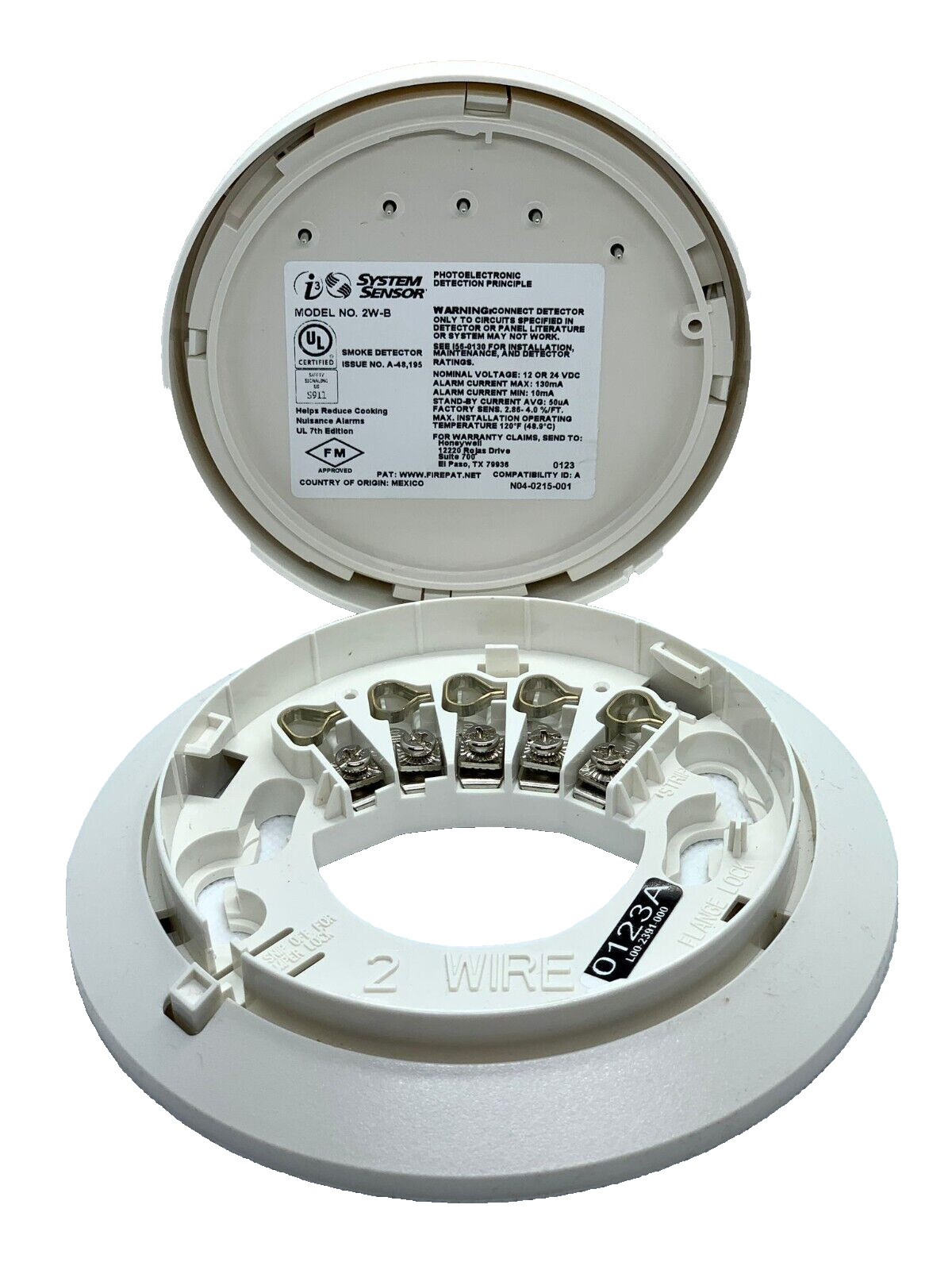 System Sensor 2W-B Smoke Detector 2-Wire White – Same Day Shipping (SEALED)