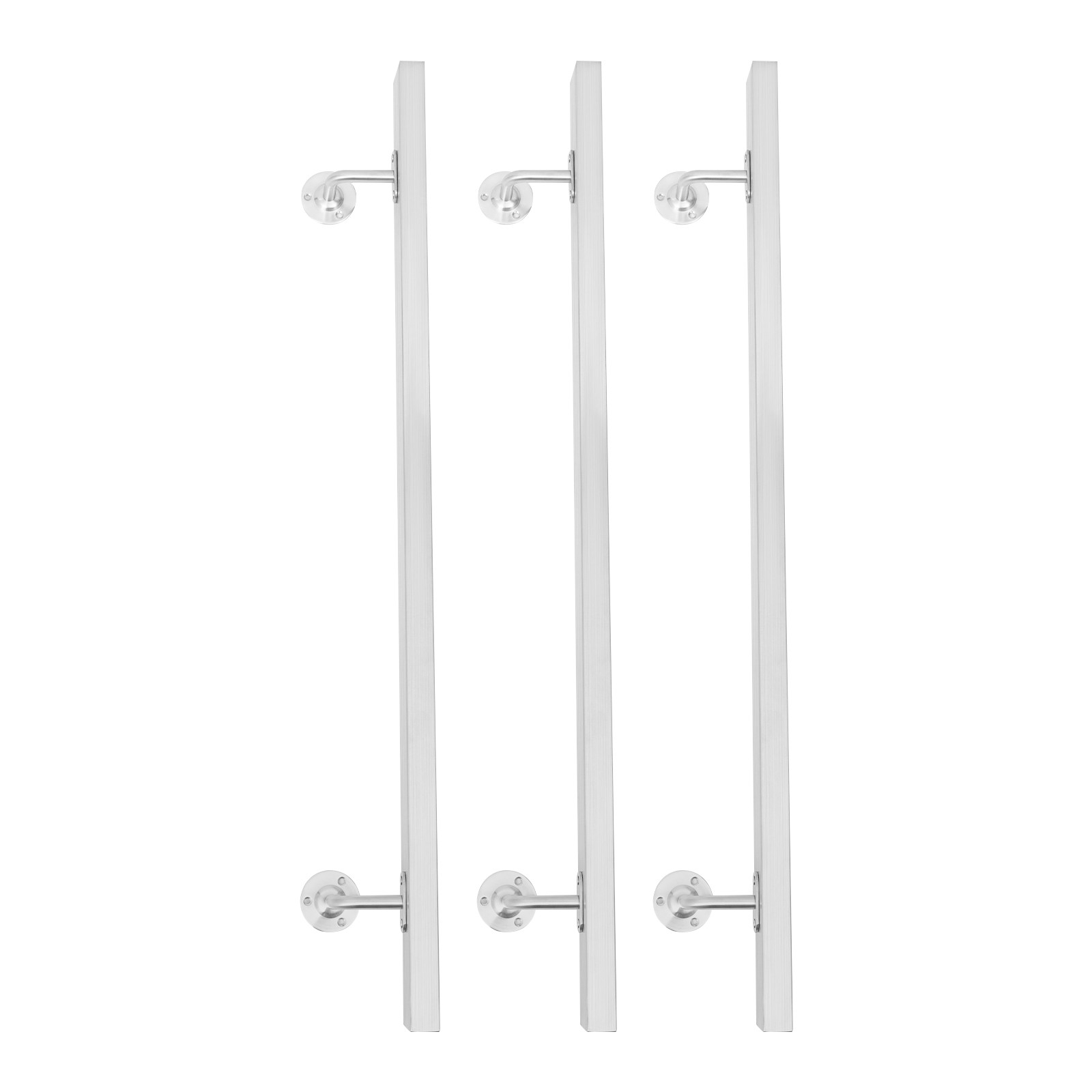 3.05M Stainless Stair Rail 101×9.8cm – Baking Paint Rectangle, Wall Mount