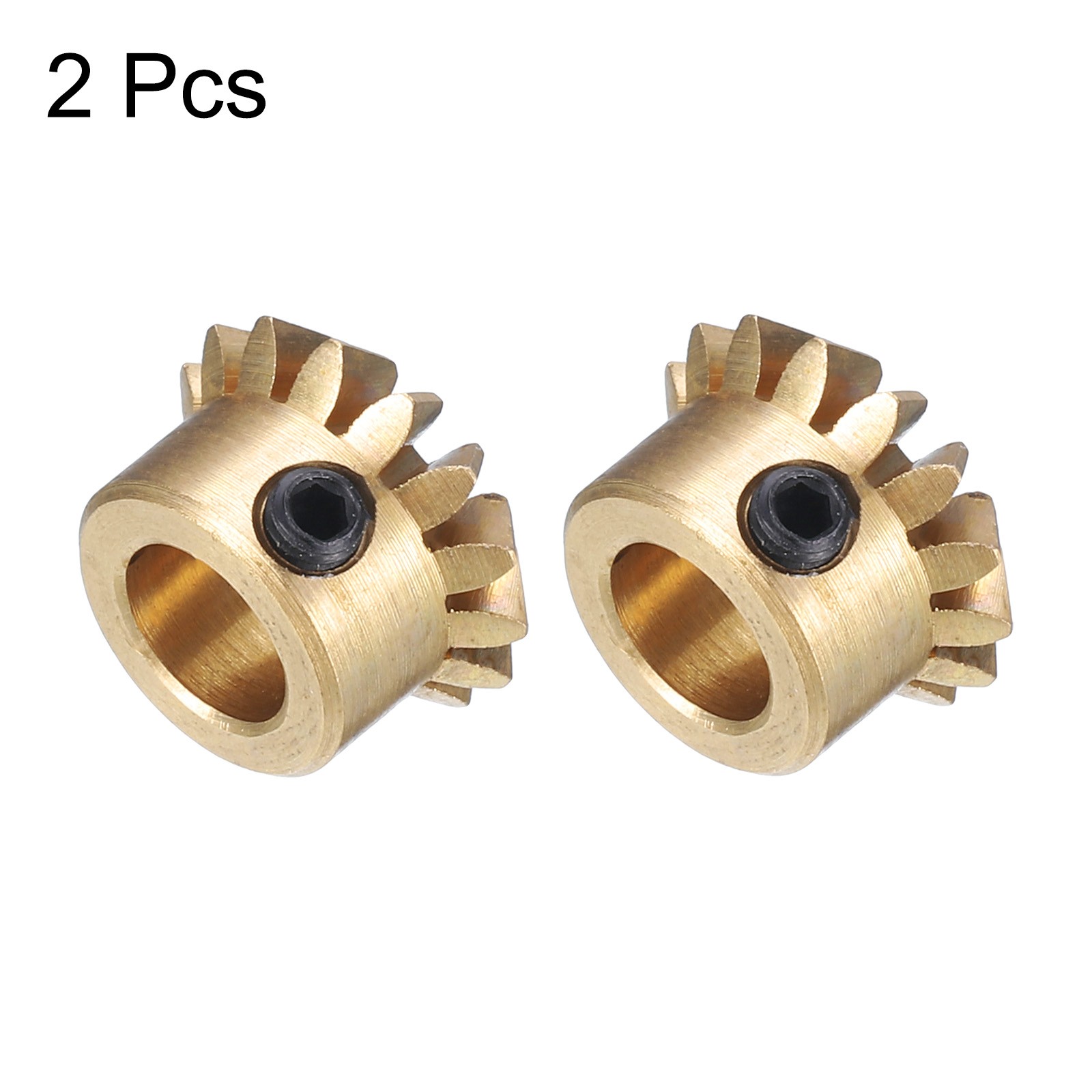 2pcs Bevel Gear Tapered Bevel Pinion Gear 0.8 Module 15T 6mm Hole