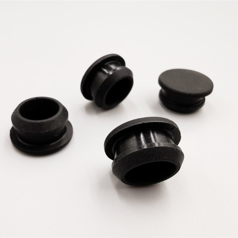 2.5-60.6mm Snap-on Hole Plug Silicone Rubber Black Blanking End Cap Seal Stopper