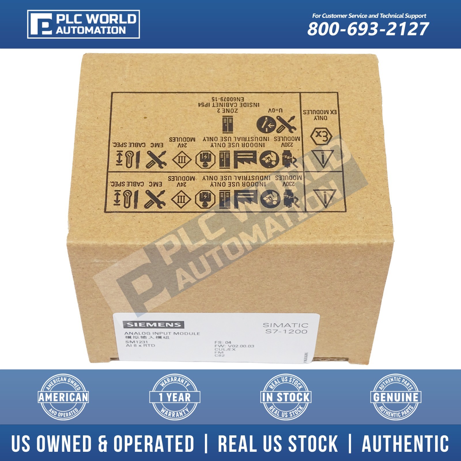 Siemens 6ES7231-5PF32-0XB0 S7-1200 SM1231 Analog Input Module, RTD, New Sealed