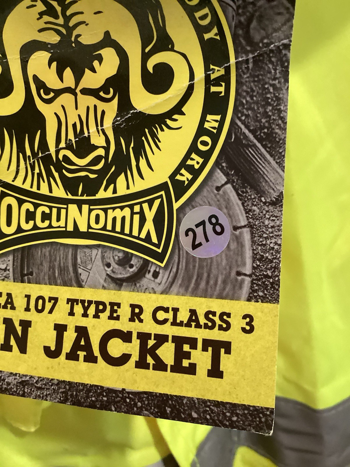 278-OccuNomix LUX-TJR Class 3 High-Visibility Breathable Rain Jacket Size Small