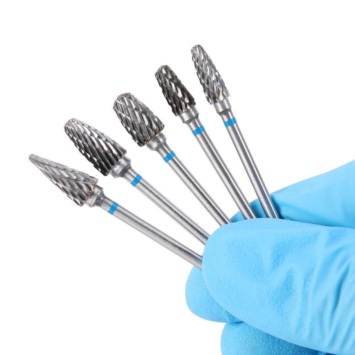 AZDENT 10Pcs Dental Lab Polishing Bur Drills Tungsten Steel Carbide Burs 2.35MM