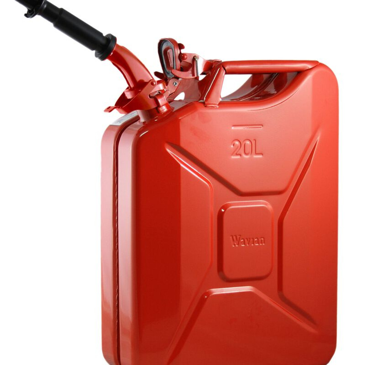 Wavian 3009 USA Leak-Proof Steel Jerry Gas Can Spout 20L w/ Nozzle Red 2-Pack