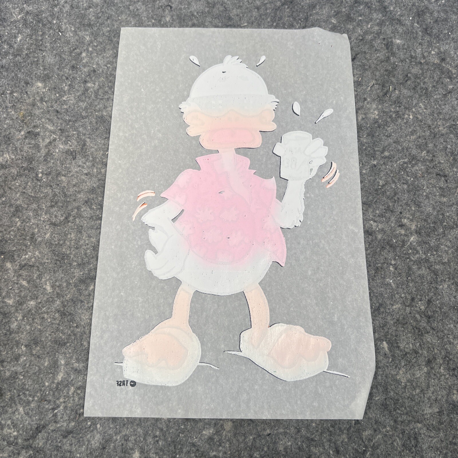 VTG Original 1980’s Neon Beer Party Duck Iron On Transfer ~12″ x 6.5″