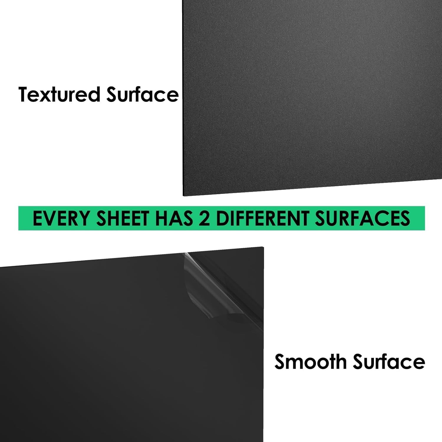 CREGEAR ABS Plastic Sheet 1/16 Inch Thick – 16″ x 12″, 2 Pack Black Plastic⭐️⭐️⭐