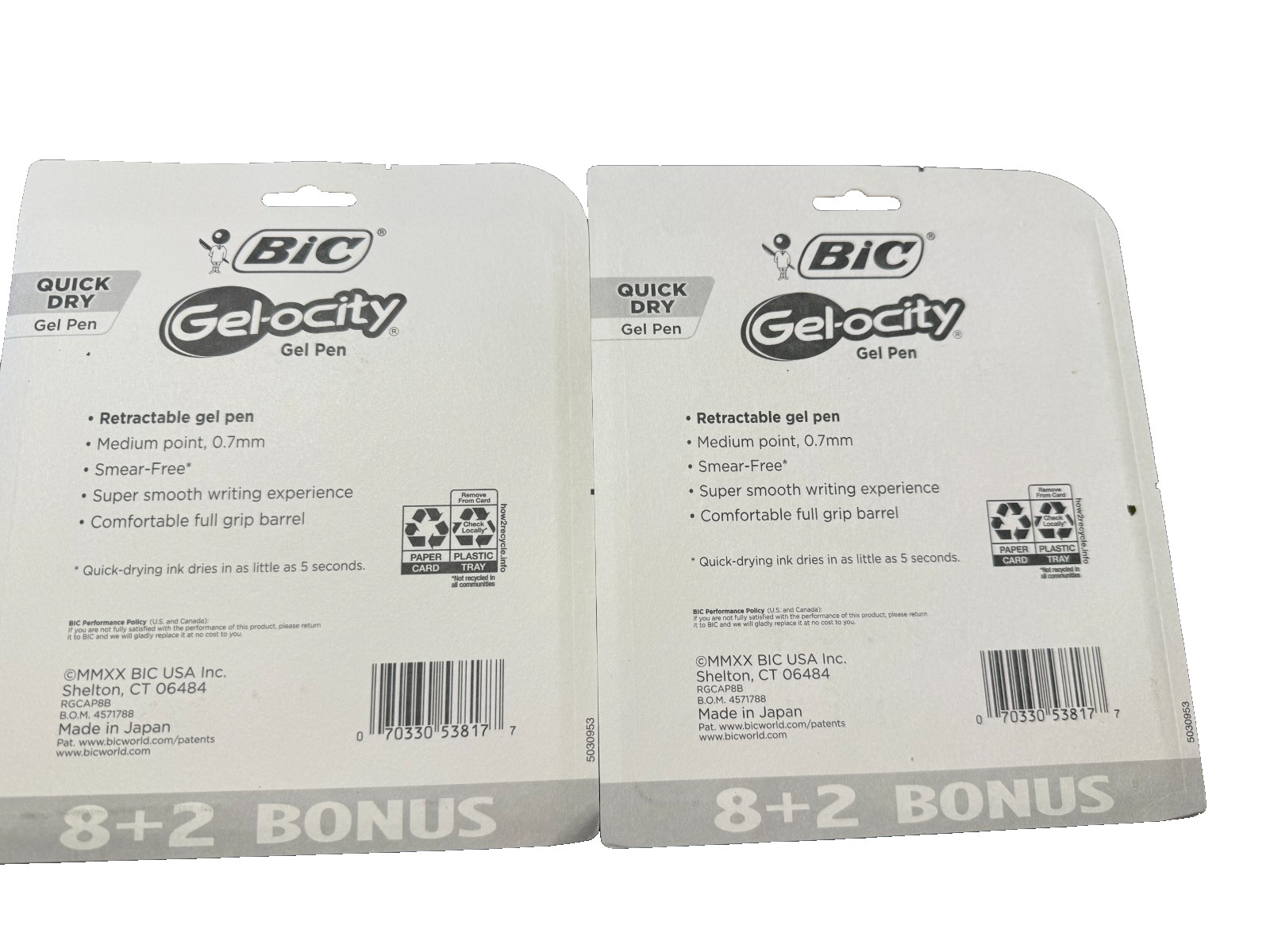 BIC Gel-ocity Quick Dry Retractable Gel Pen, Medium Point, Fashion, 20-Count