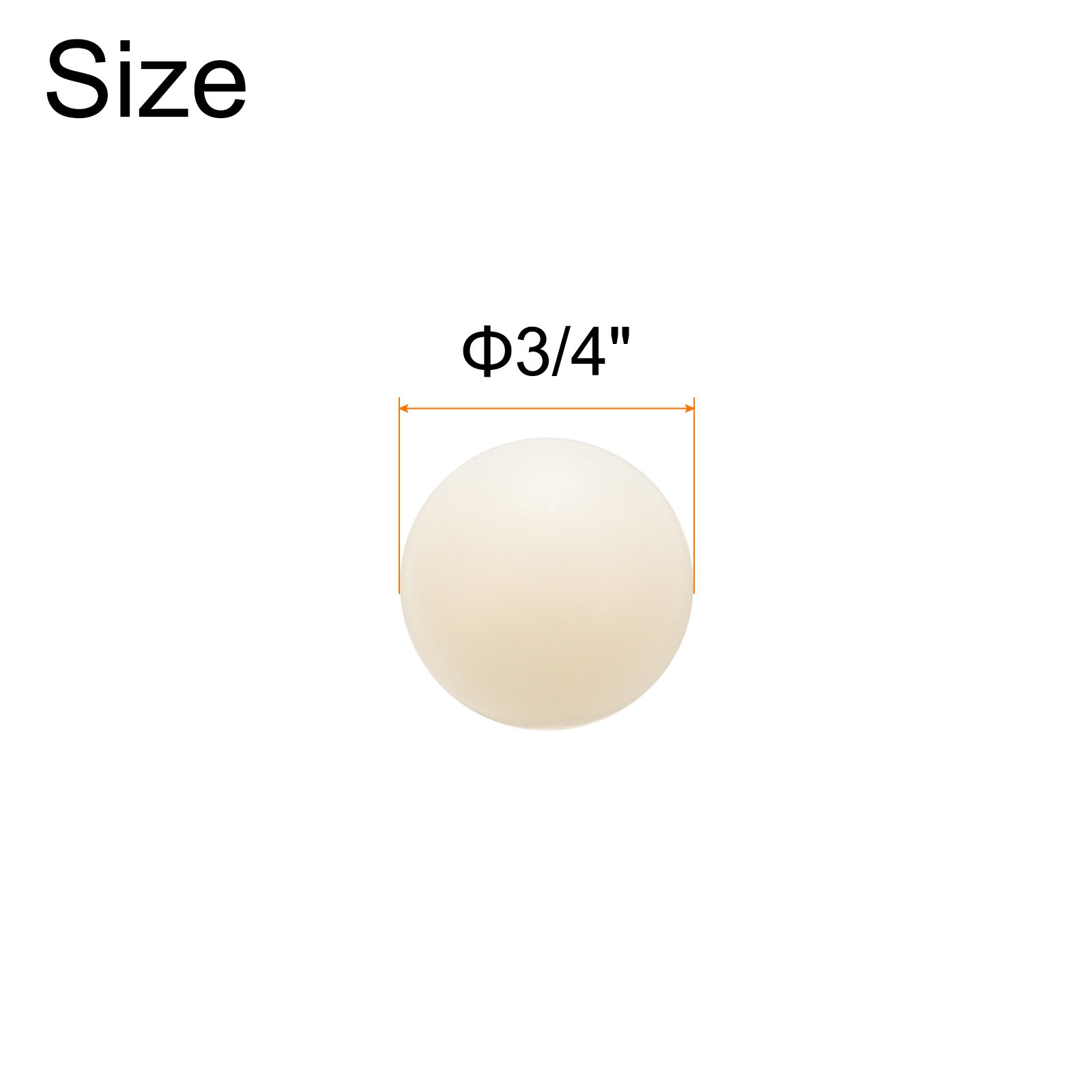 20pack Nylon Bearing Balls 3/4 Inch 19.05mm Solid Plastic Balls