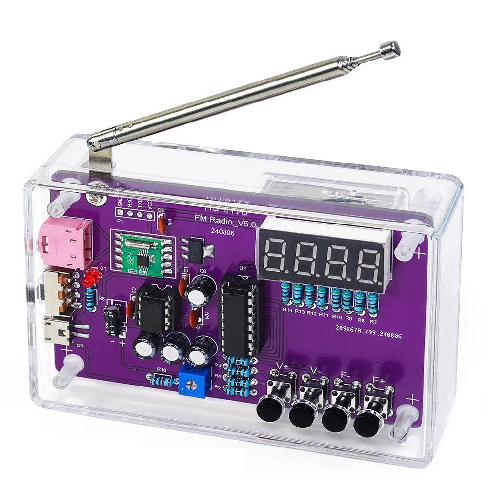 DIY FM Radio Electronic Kits 87-108MHz Digital RDA5807S Module Soldering Project