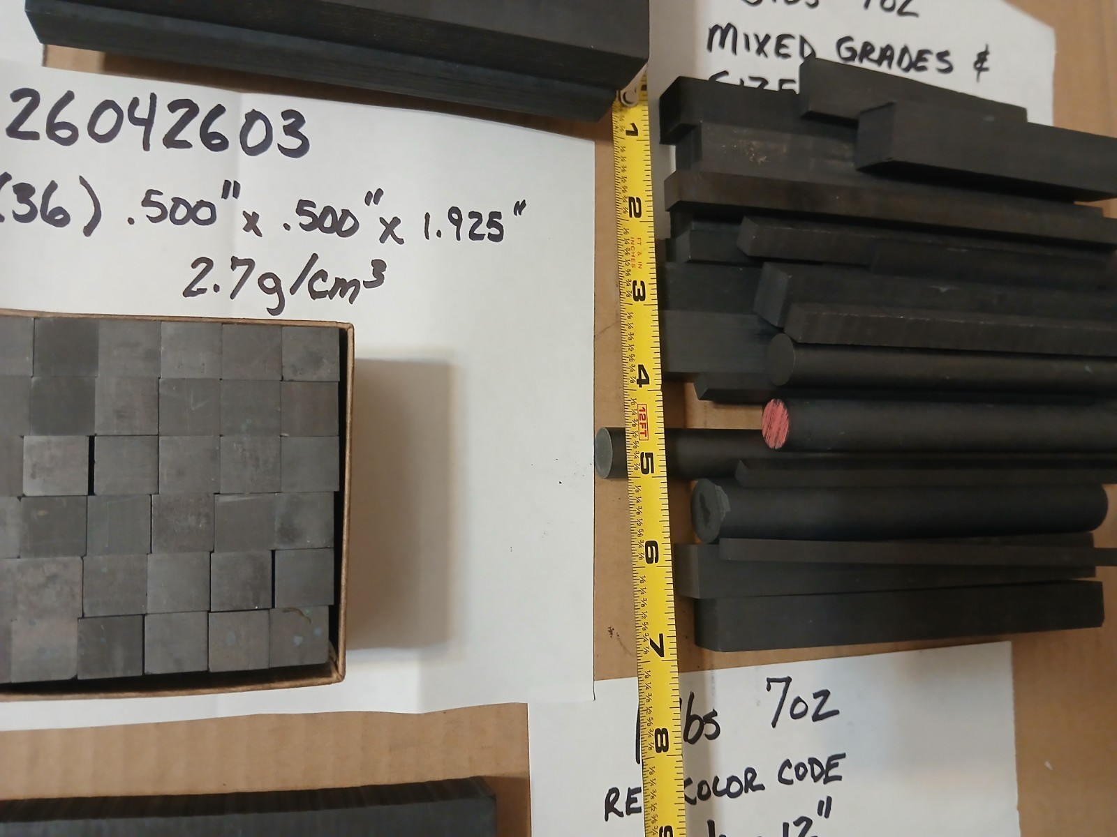 HUGE LOT SINKER EDM GRAPHITE 45 lbs rounds plate block EC 15 4 14 HK6 Cu Copper
