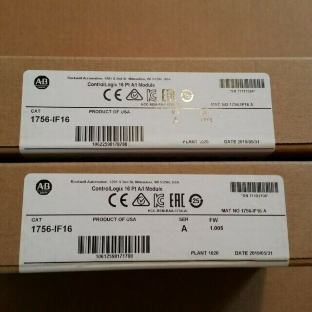 NEW 1756IF16 AB 1756-IF16 ControlLogix 16 Pt PLC Input Module US Free Tax