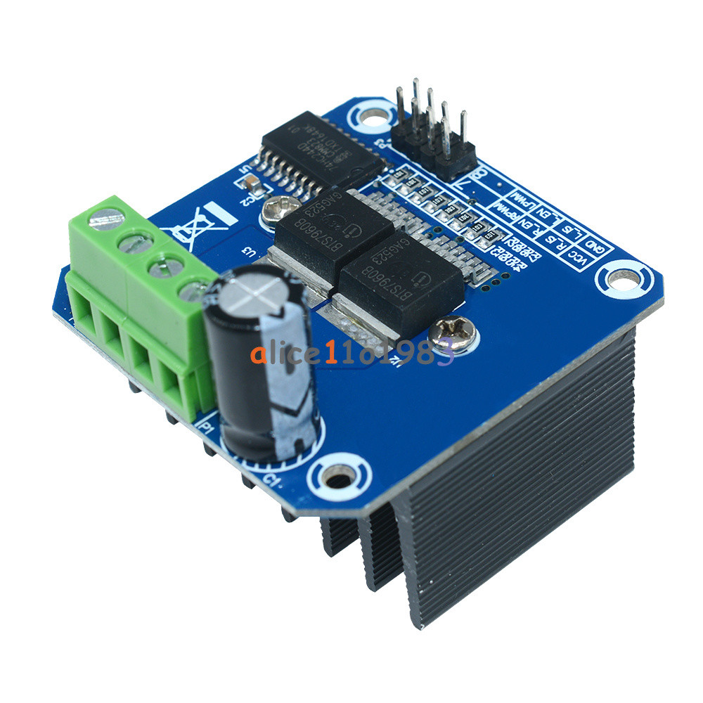 Double BTS7960B DC 43A Stepper Motor Driver H-Bridge PWM For Arduino Smart Car