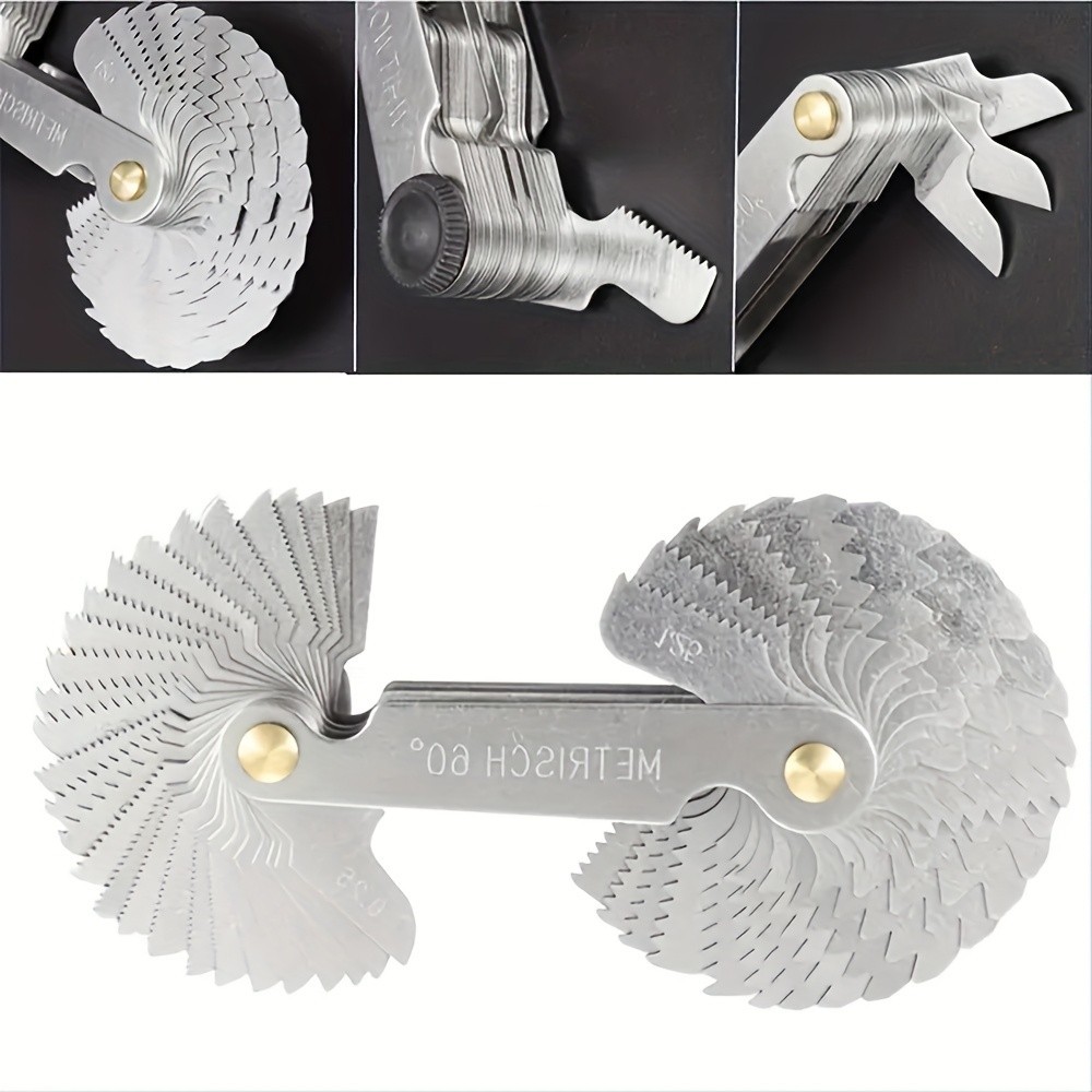 Multi-Size Thread Gauge – Metric & Imperial for Screw Thread Measurement（52pc）