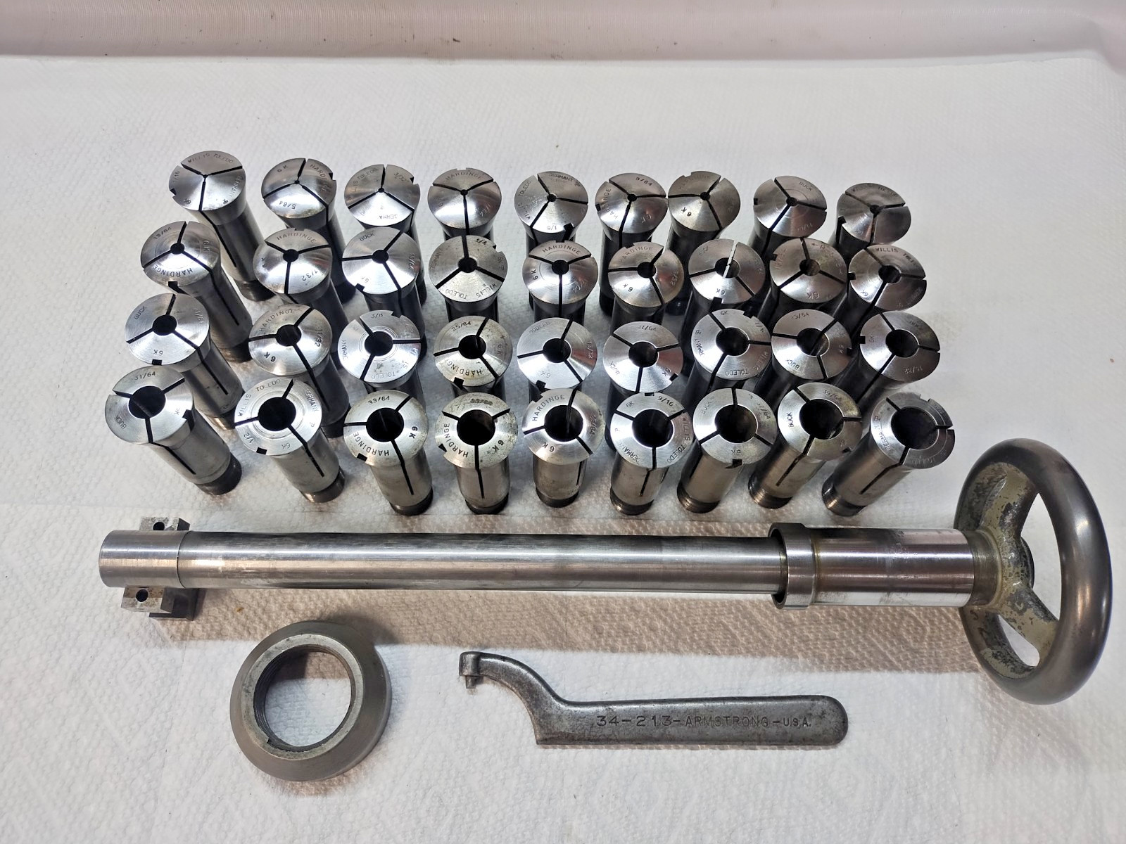 Nice, Large 6K Collet Set And Closer For South Bend 10K Lathe