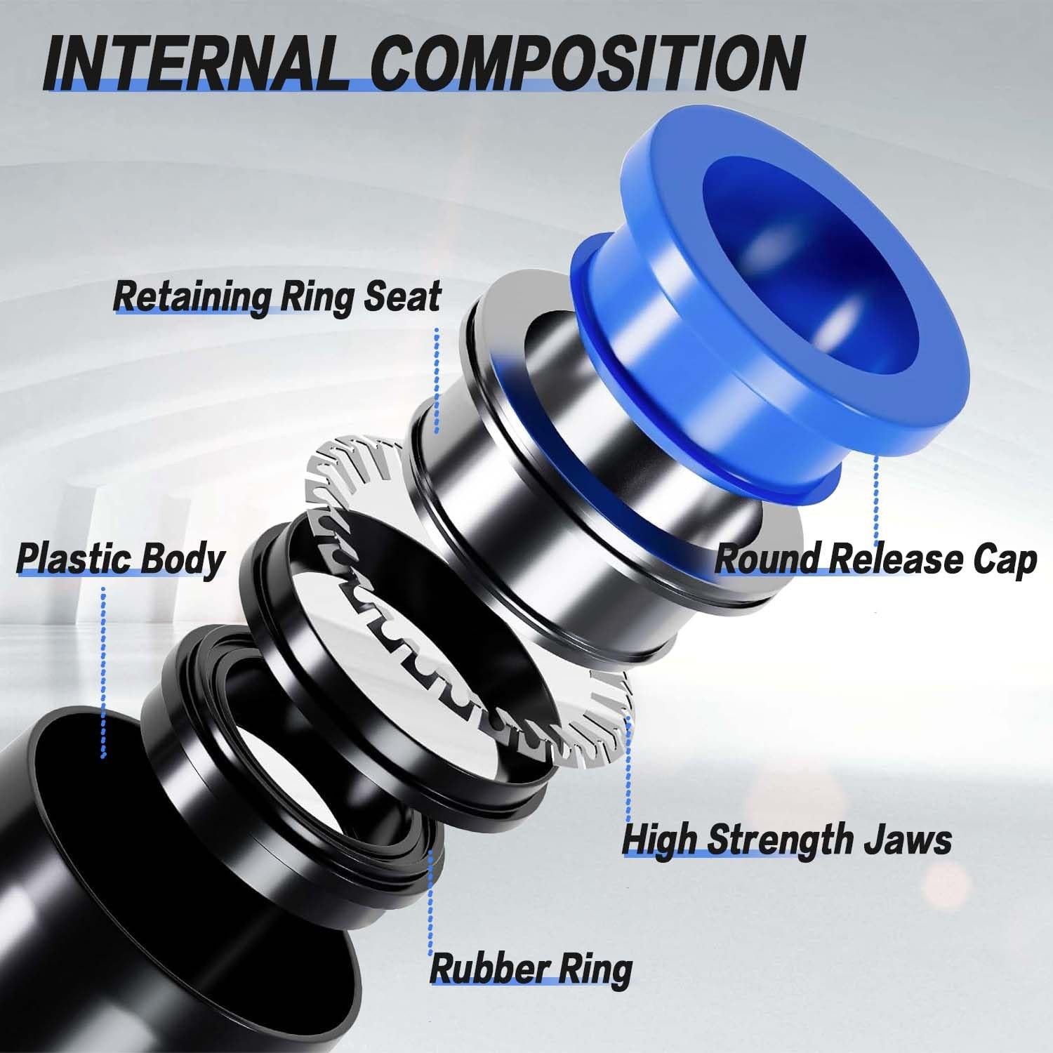 36PCS 1/4″OD Push to Connect Fittings Kit Quick Connect Air Hose Fittings 1/4…