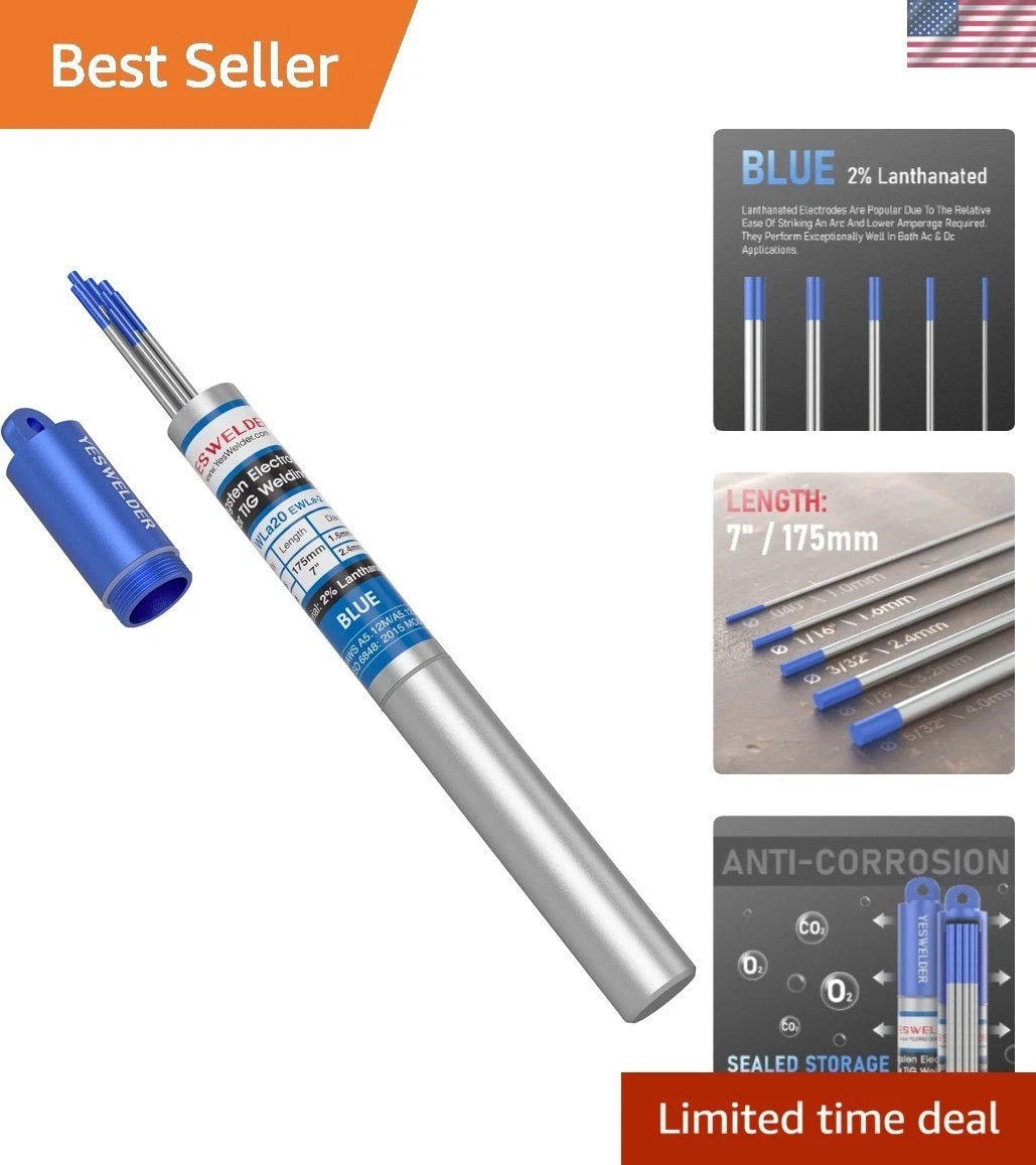 2% Lanthanated TIG Welding Electrodes 5pk 1/16″ & 3/32″ Blue Kit