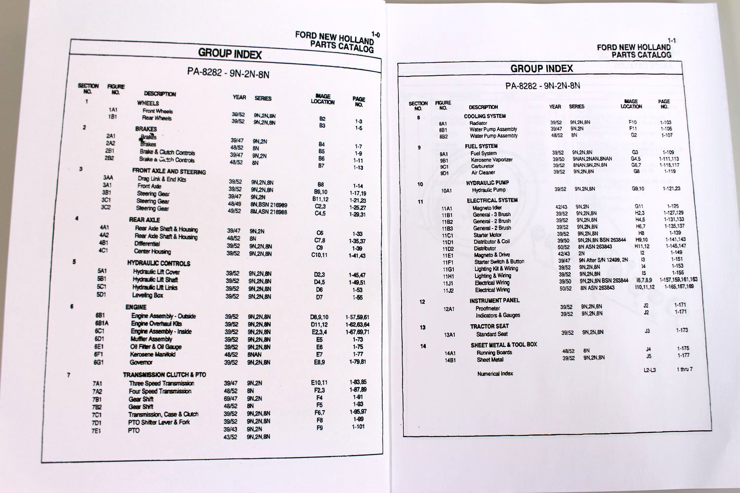 Ford 9N 2N 8N Tractor Assembly Parts Manual Catalog Book Exploded View 1939-1952