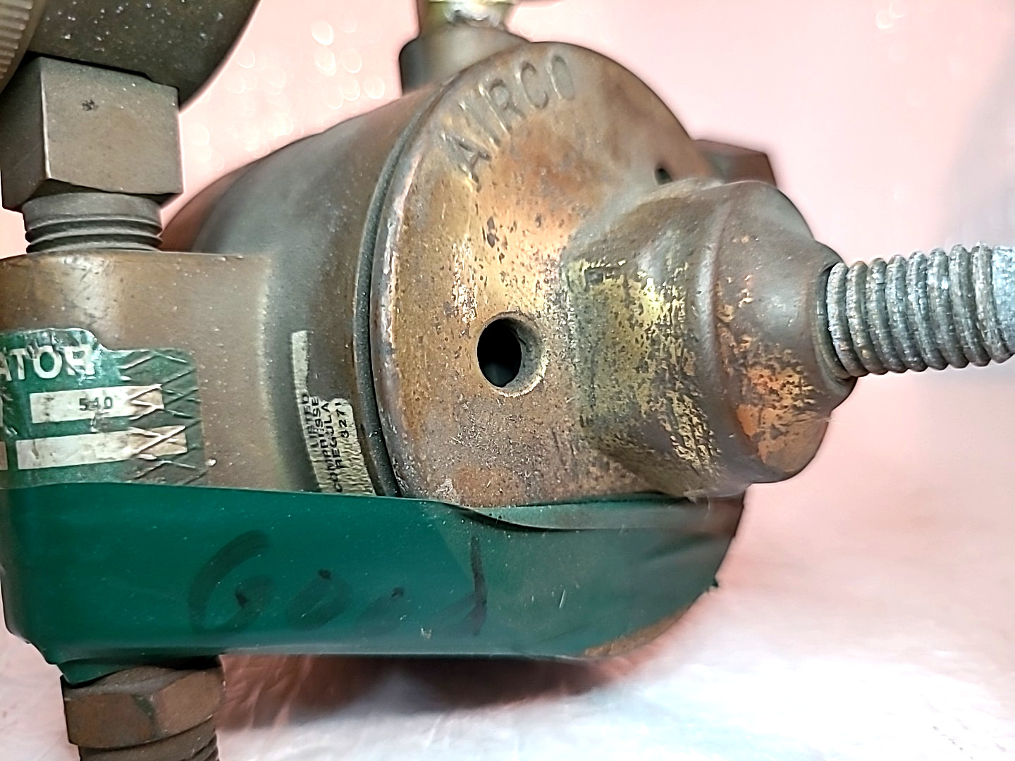 Airco 0806-8456 Oxygen Regulator 200 Psi 540 Rebuilt