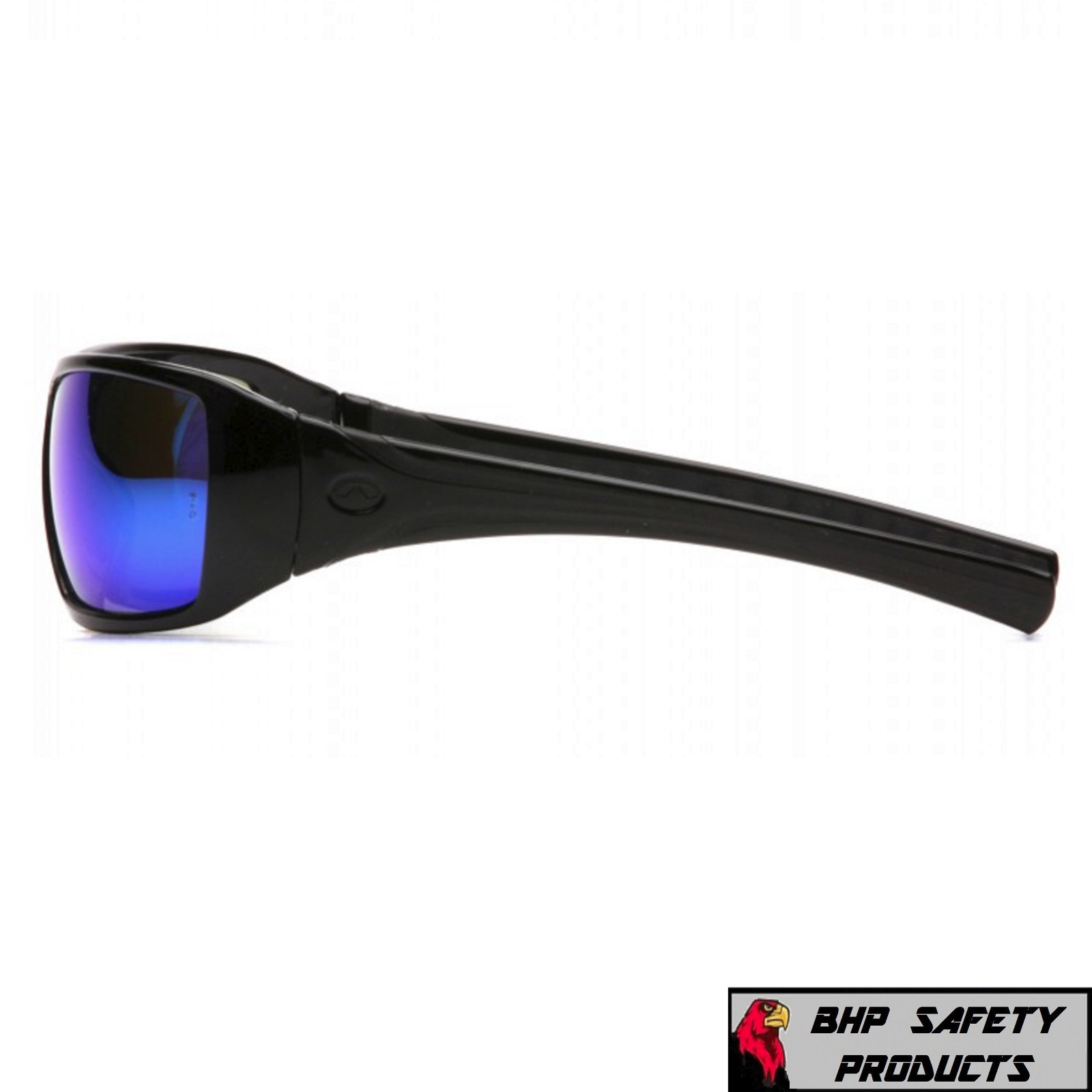 PYRAMEX GOLIATH SAFETY GLASSES BLACK W/ ICE BLUE MIRROR LENS SUNGLASSES SB5665D