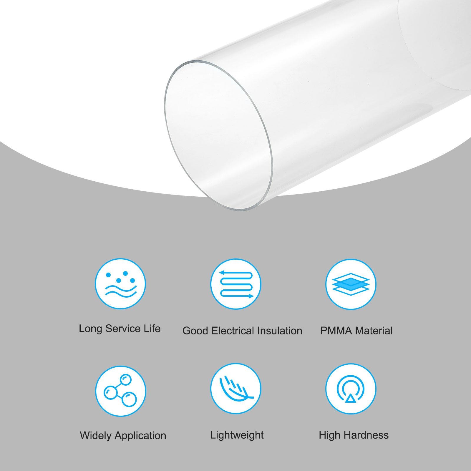 Acrylic Pipe Clear Rigid Tube 145mm ID 150mm OD 14″ for Lamps and Lanterns