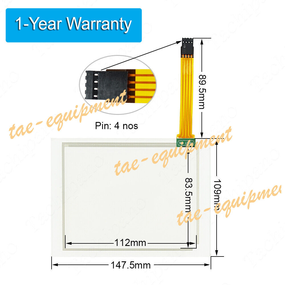 Touch Panel for P/N:80F3-A110-58050 S/N:0802004778 Glass with Front Overlay