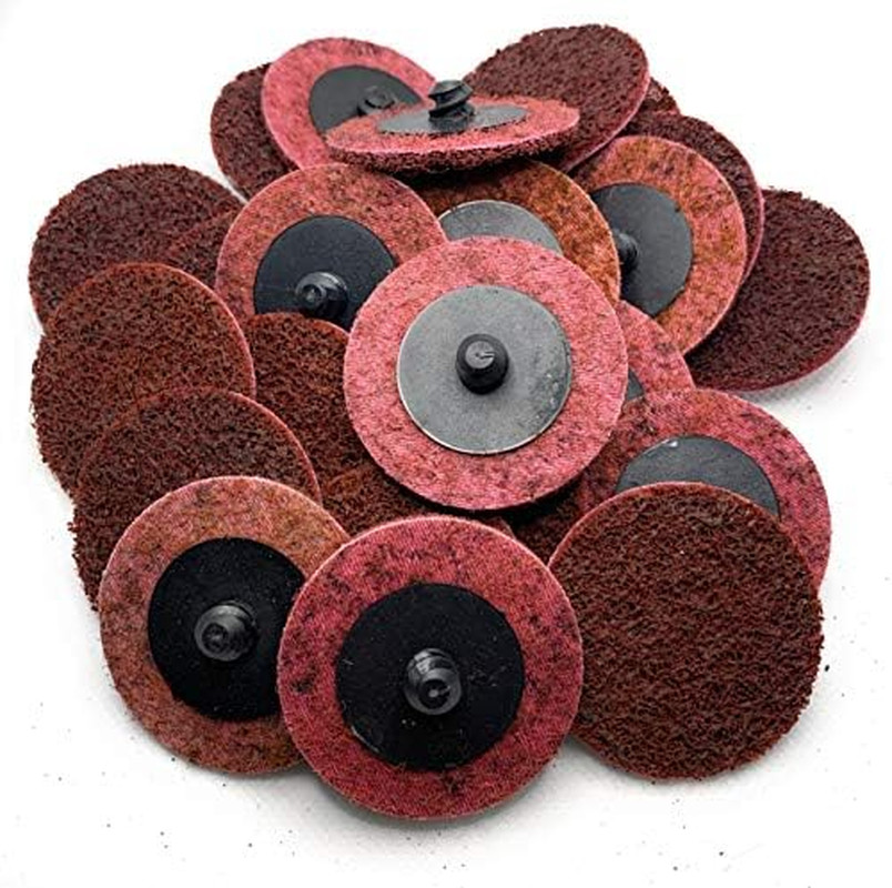 25Pcs 3 Inch Medium Abrasive Non Woven Nylon Quick Change Surface Conditioning D