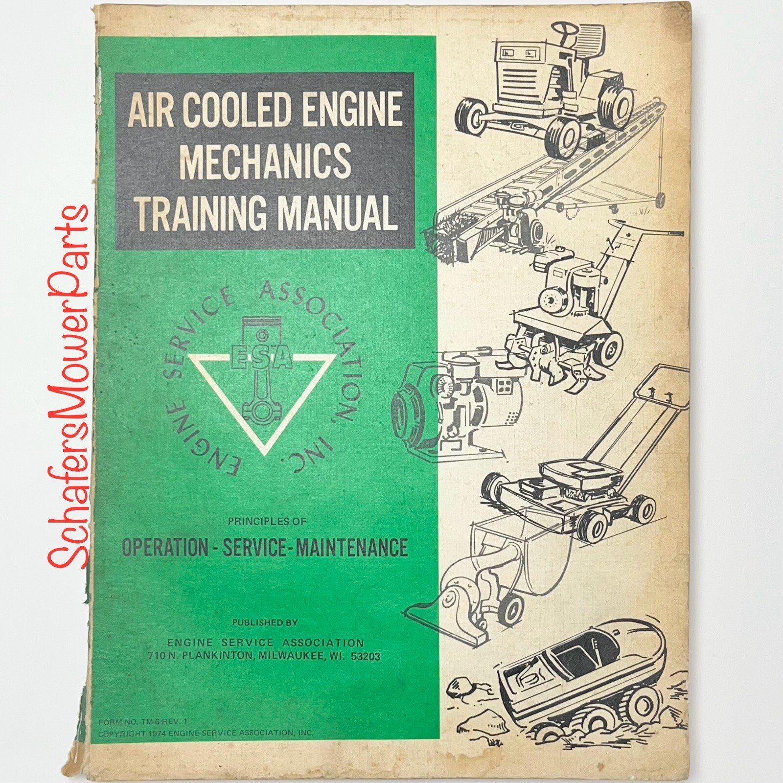 1974 ESA Engine Service Association Air Cooled Engine Mechanics Training Manual