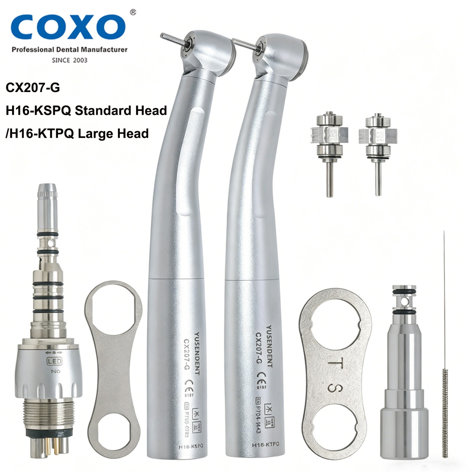 COXO Dental LED Handpiece High Speed turbine Fit KAVO MULTIflex Coupler 4/6 Hole