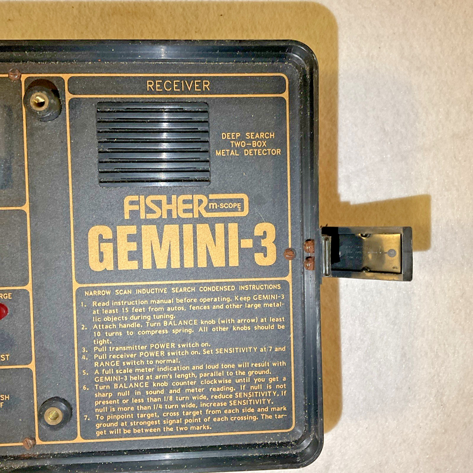 Fisher Gemini 3 Deep Search Metal Detector