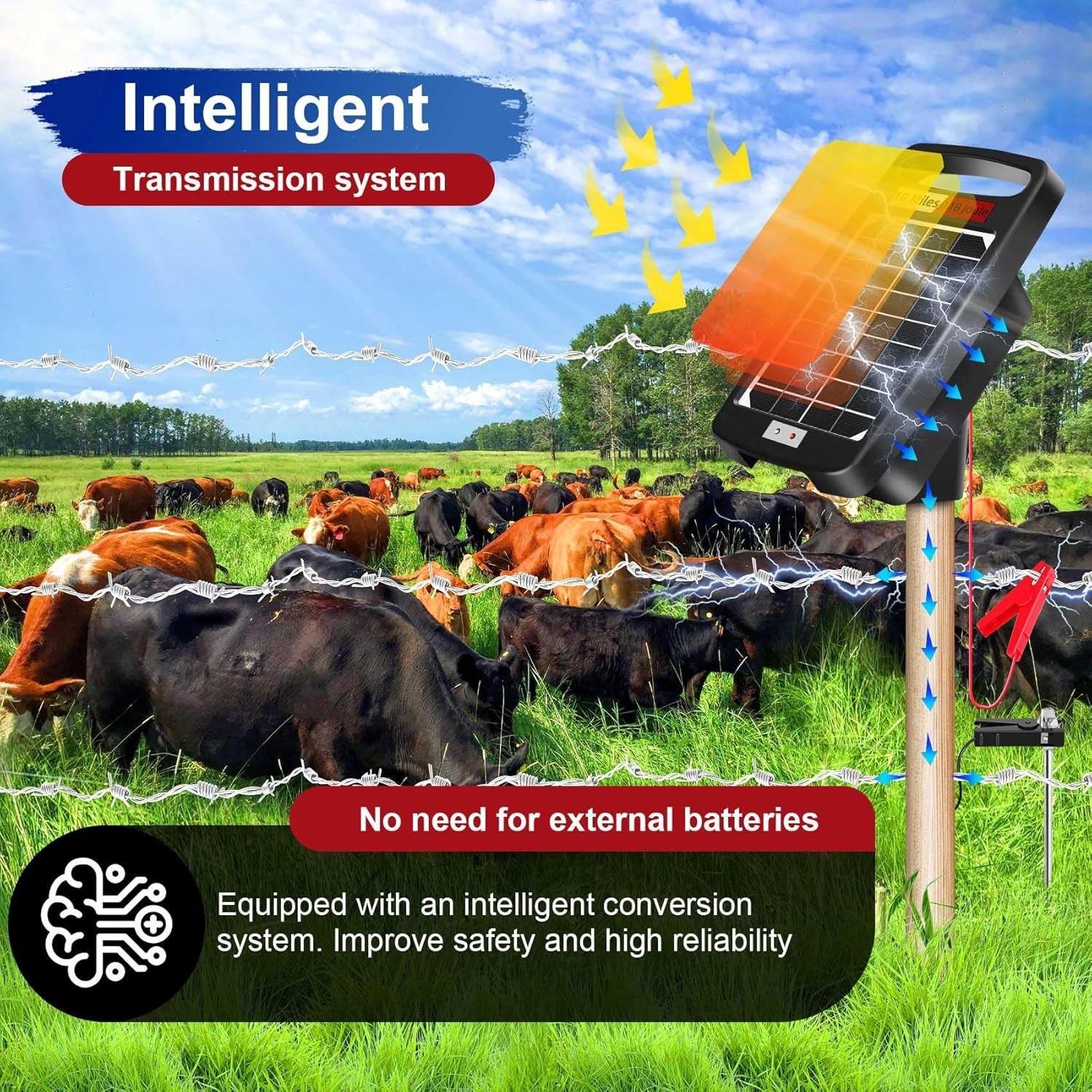 Rugged Portable Solar Fence Energizer – 24/7 Livestock Protection & Easy Setup