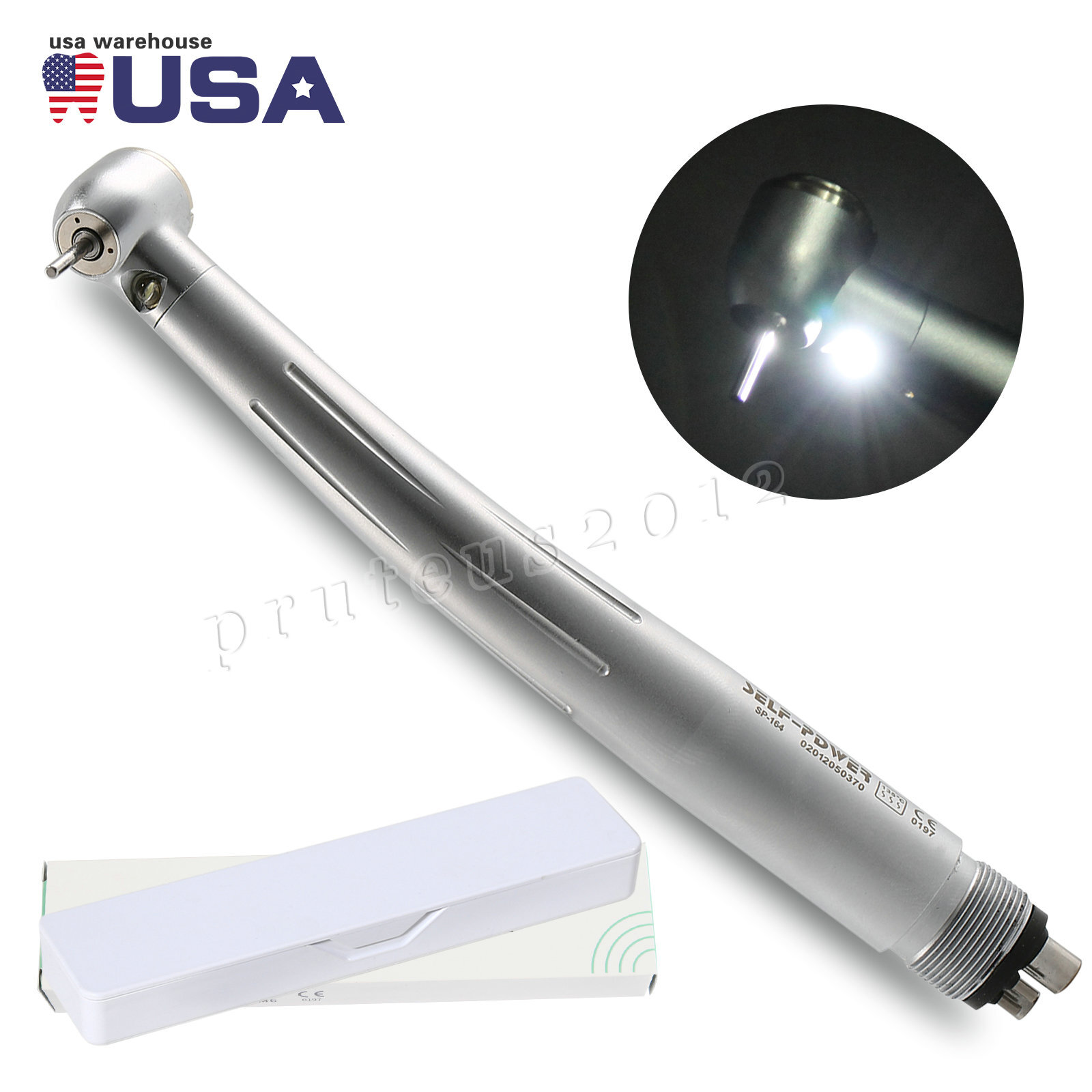 Dental Pana Max LED Self-Power E-generator Fiber Optic High Speed Handpiece USA