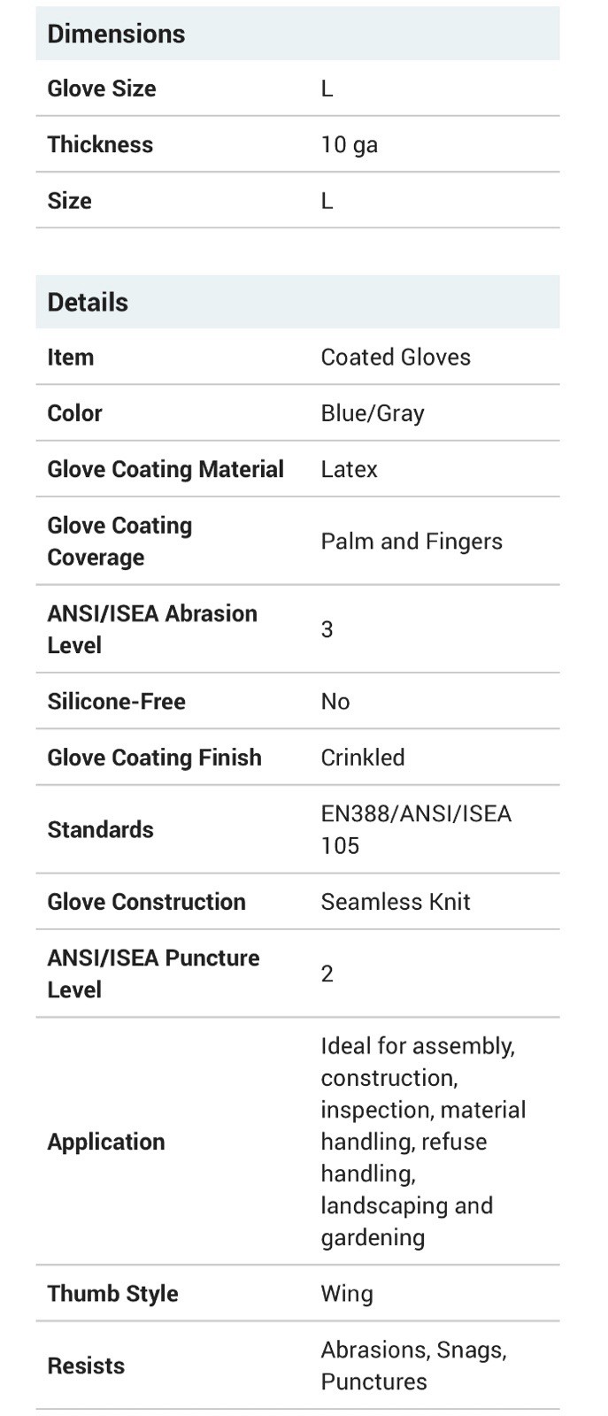 12 Pair PIP G-Tek GP LARGE Coated Gloves, Palm and Fingers, Level 3 Abrasion
