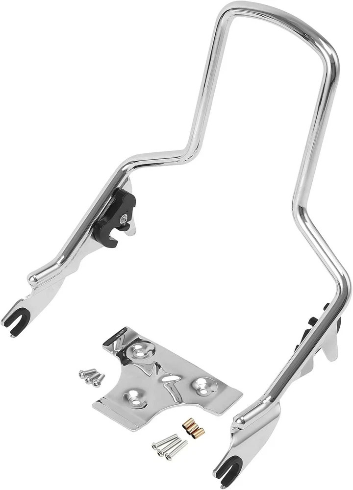 Detachable Sissy Bar Passenger Backrest Pad & Luggage Rack for Touring 09-25