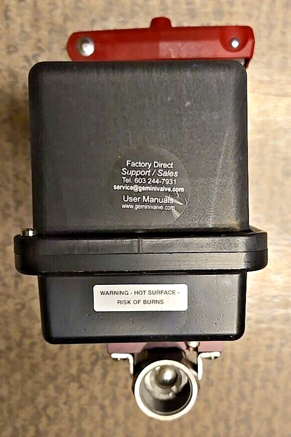 Gemini Valve 615 Actuator 120VAC with 1″ SS Ball Valve 1 76-4-RT-6 NEW 300in.lbs