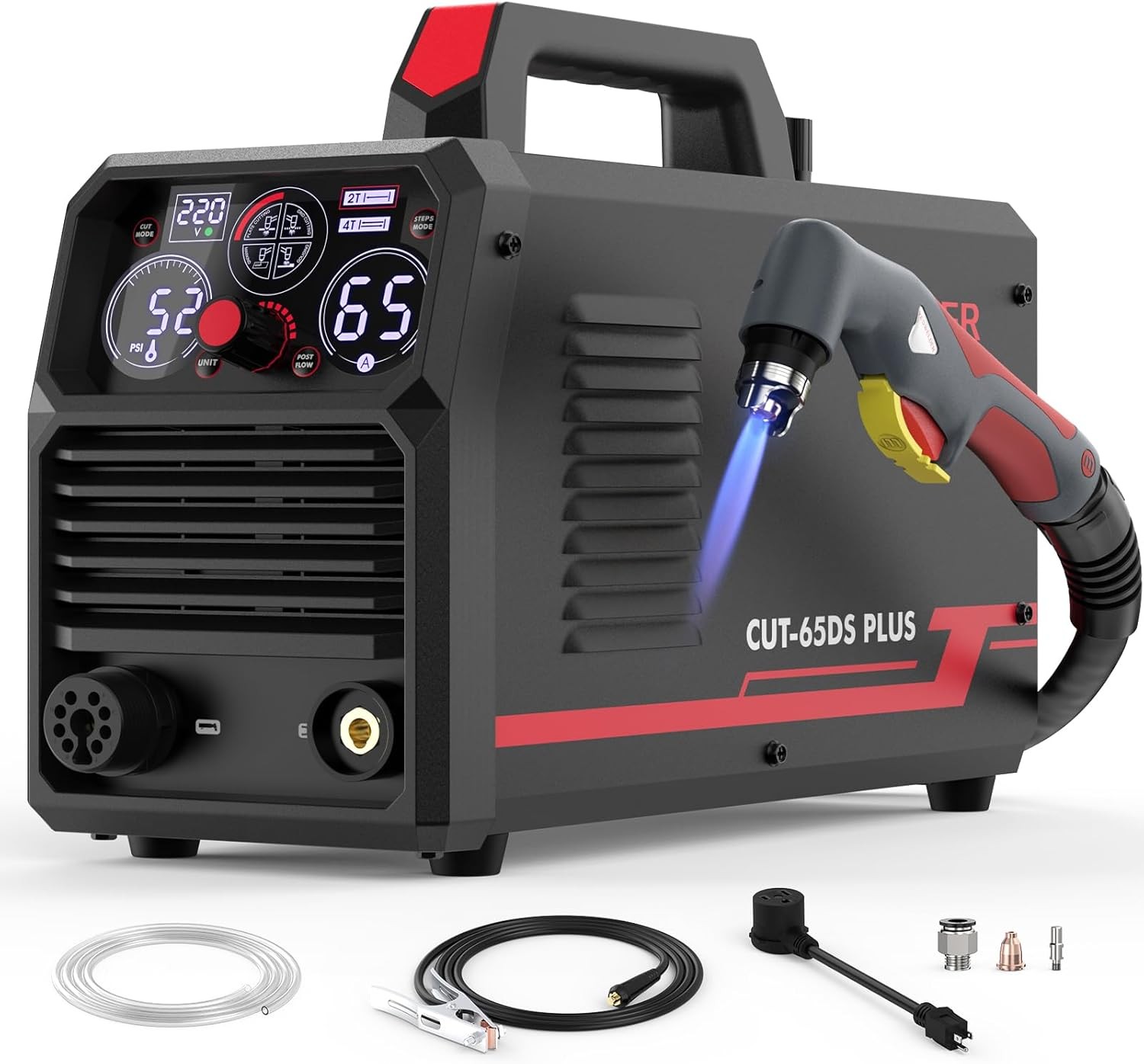 YESWELDER 65A Non-HF Pilot Arc Plasma Cutter 110/220V 4in1 Cutting/Gouging Mark
