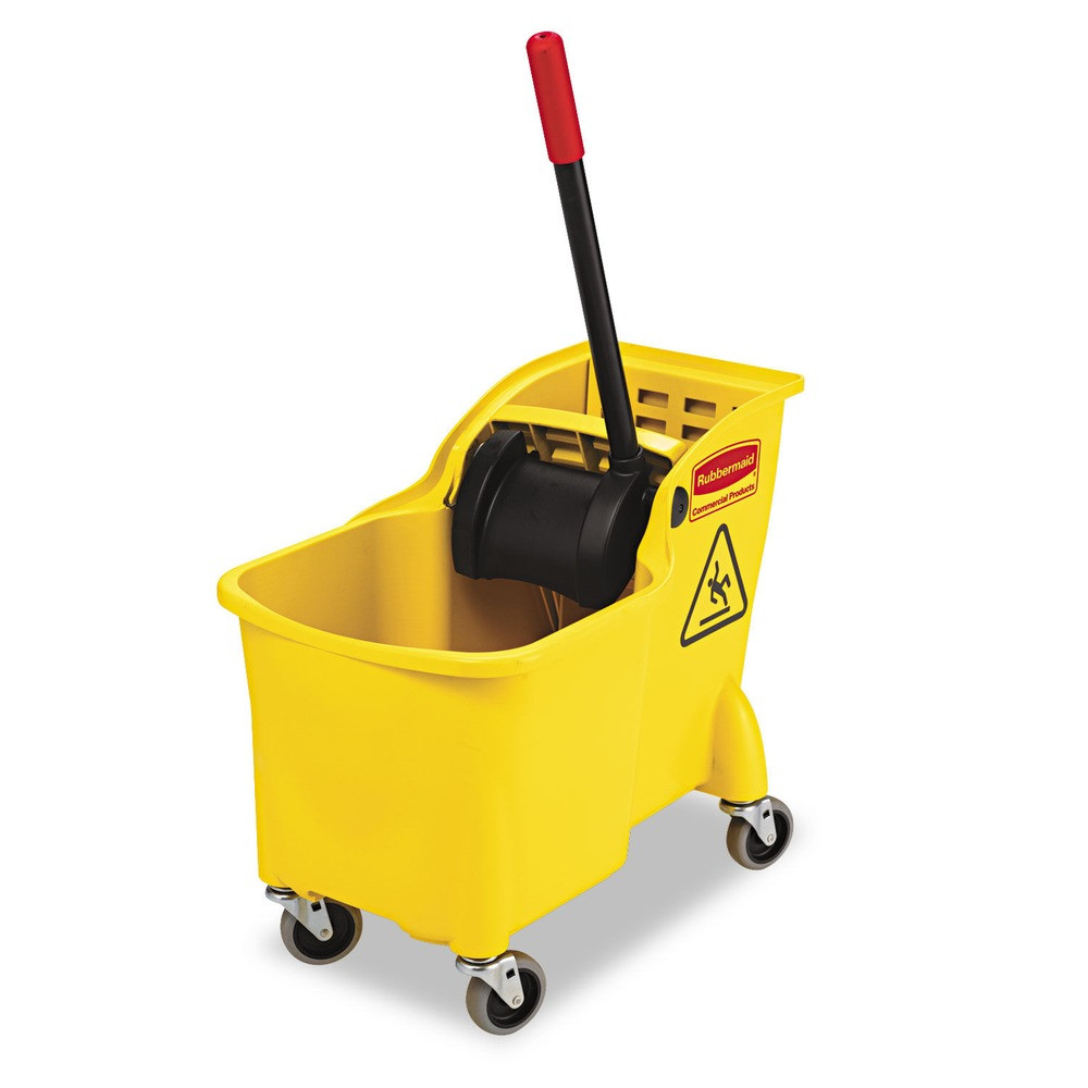 Rubbermaid Commercial 738000YEL 31 qt. Reverse Mop Bucket/Wringer – Yellow New