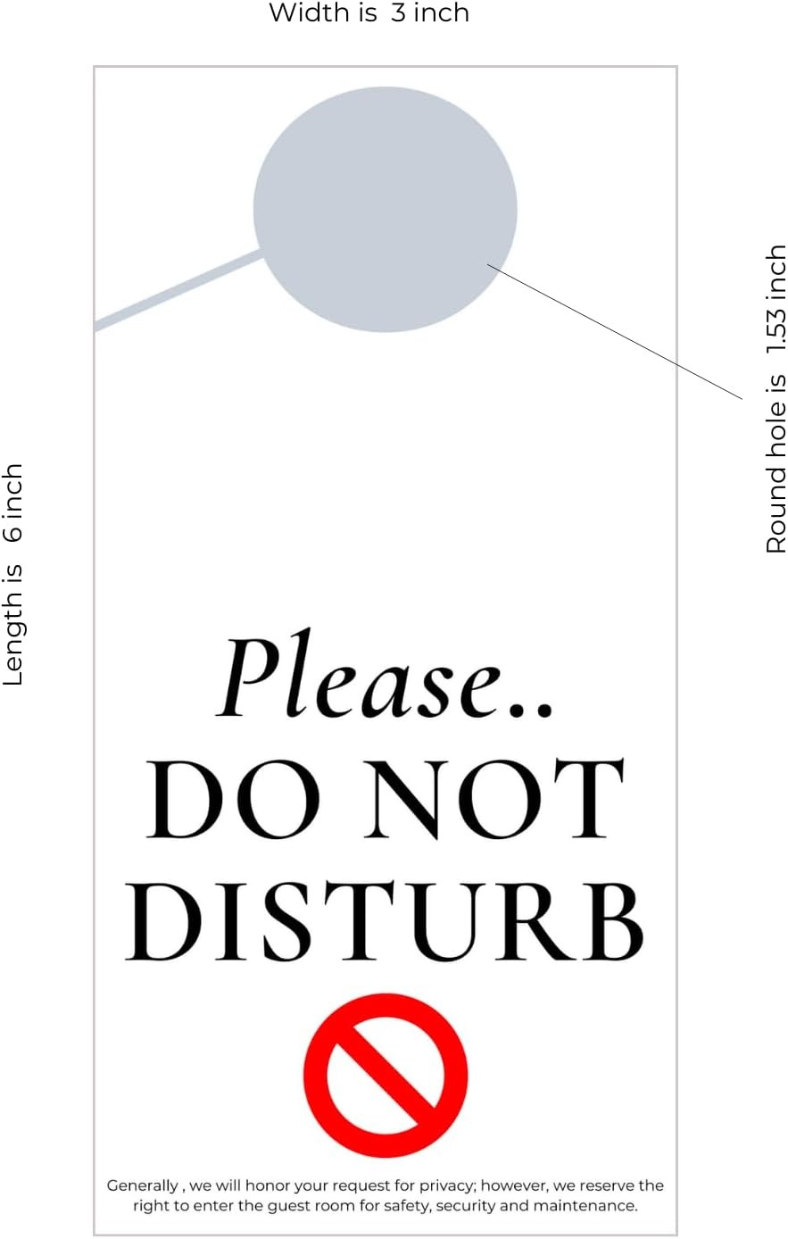 Hotel DND Do Not Disturb sign hanger for door Sold in bulk Pack of 100 DND ha…
