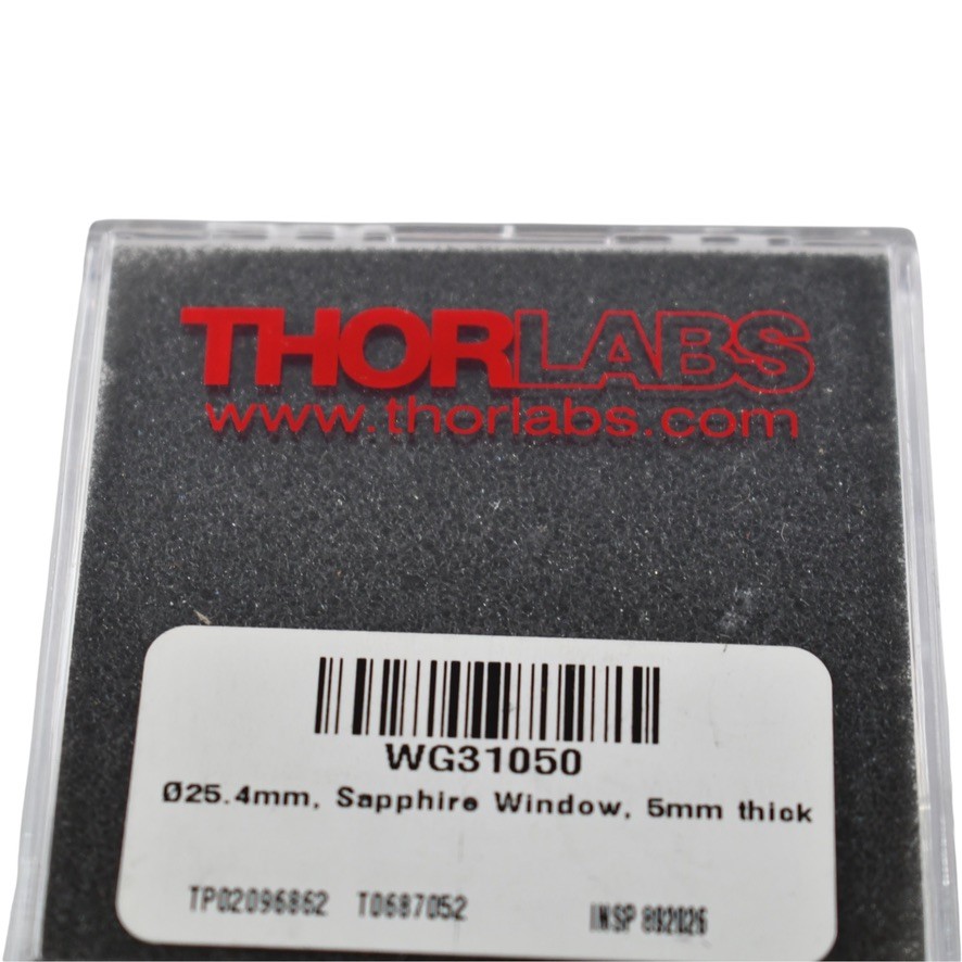 NEW Thorlabs WG31050 25.4mm 1 inch Uncoated Sapphire Broadband Precision Window
