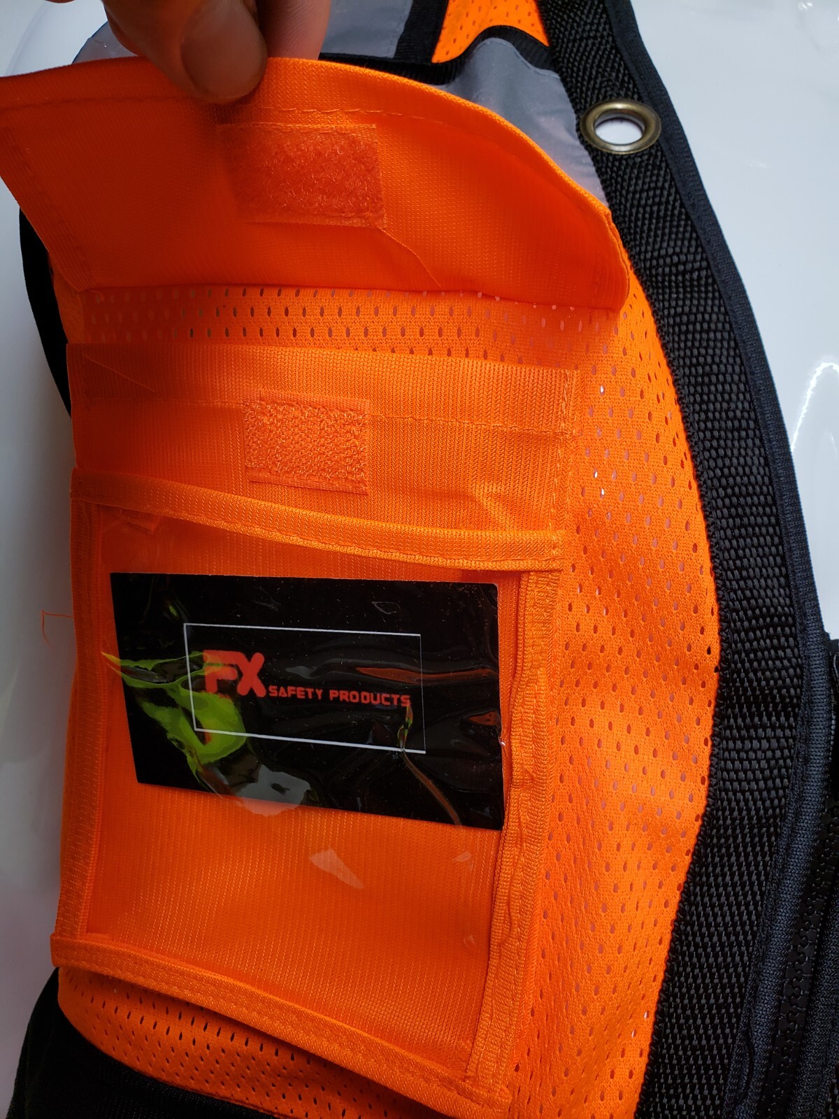 FX HIGH VISIBILITY Surveyor Two Tones Orange Safety Vest Mesh front & back